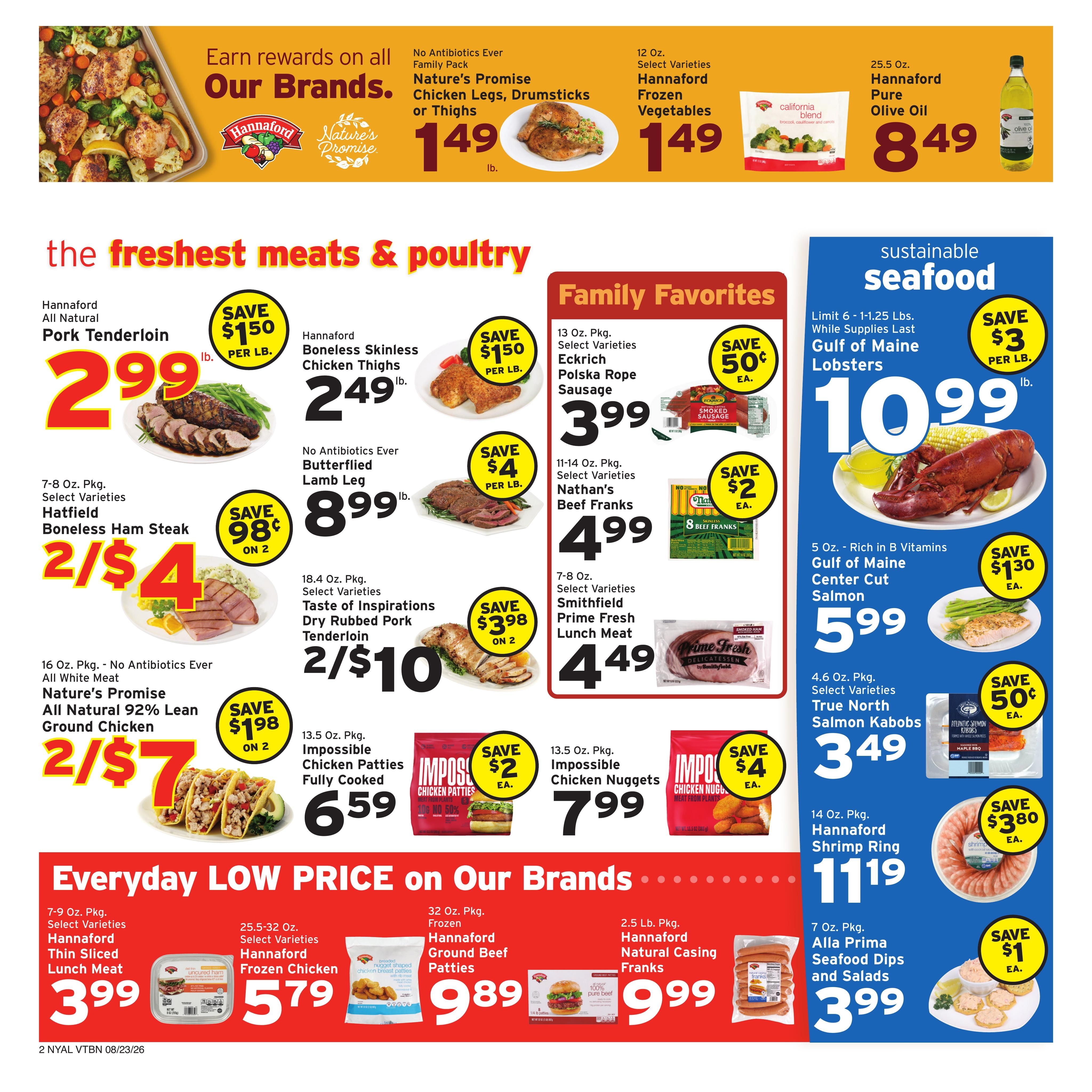Hannaford (North Pownal Area, VT) Week 35 Weekly Ad August 23 - 29, 2026
