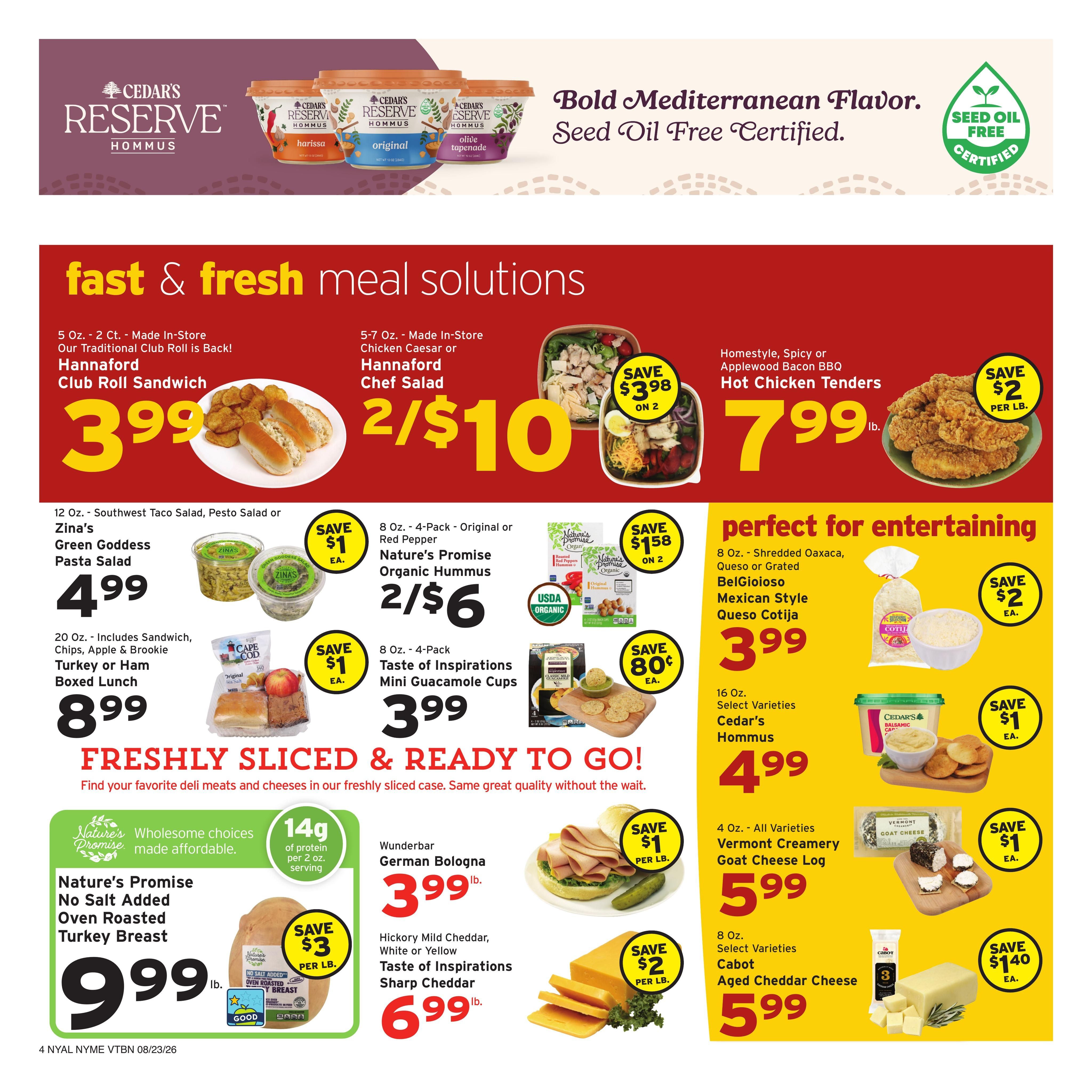 Hannaford (North Pownal Area, VT) Week 35 Weekly Ad August 23 - 29, 2026