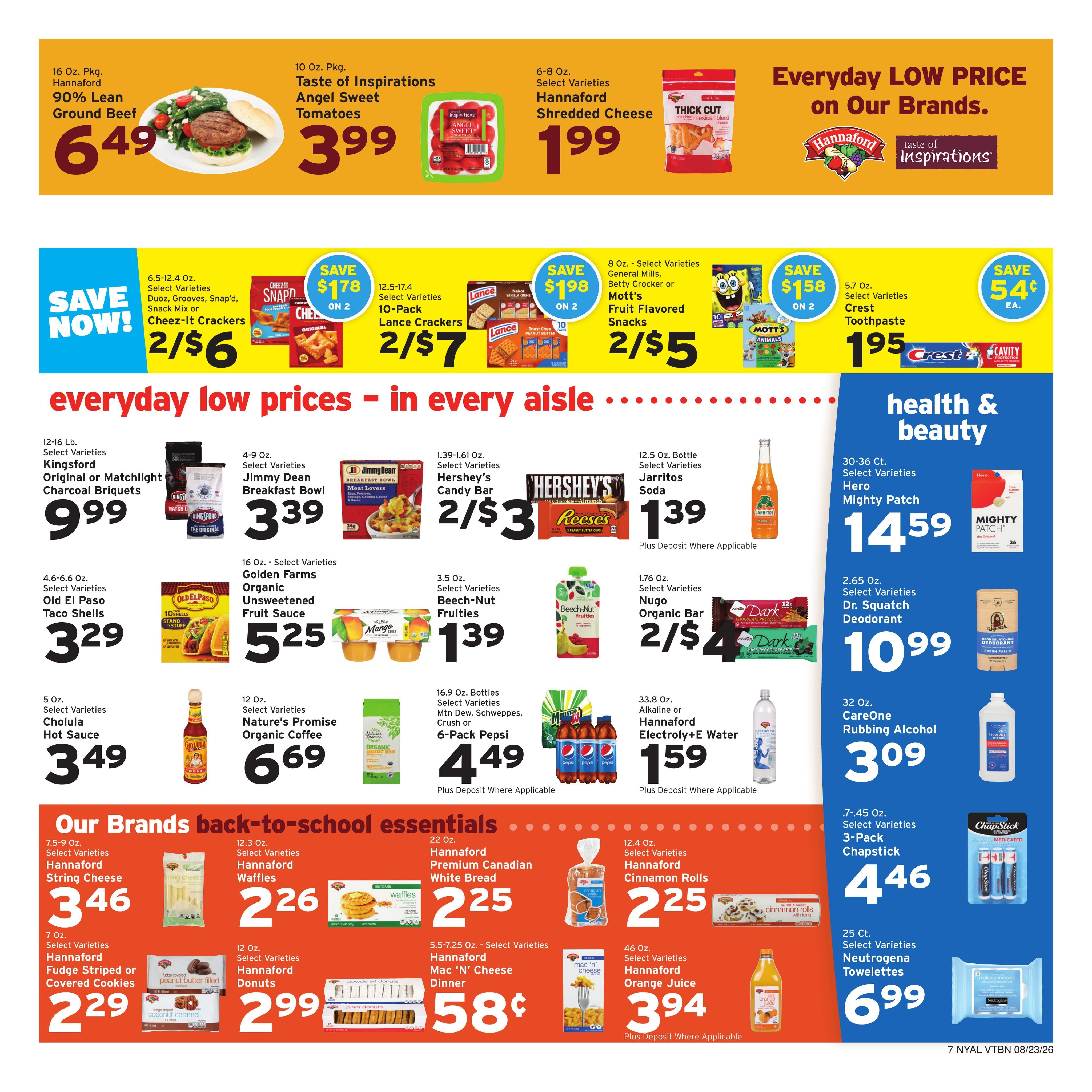 Hannaford (North Pownal Area, VT) Week 35 Weekly Ad August 23 - 29, 2026