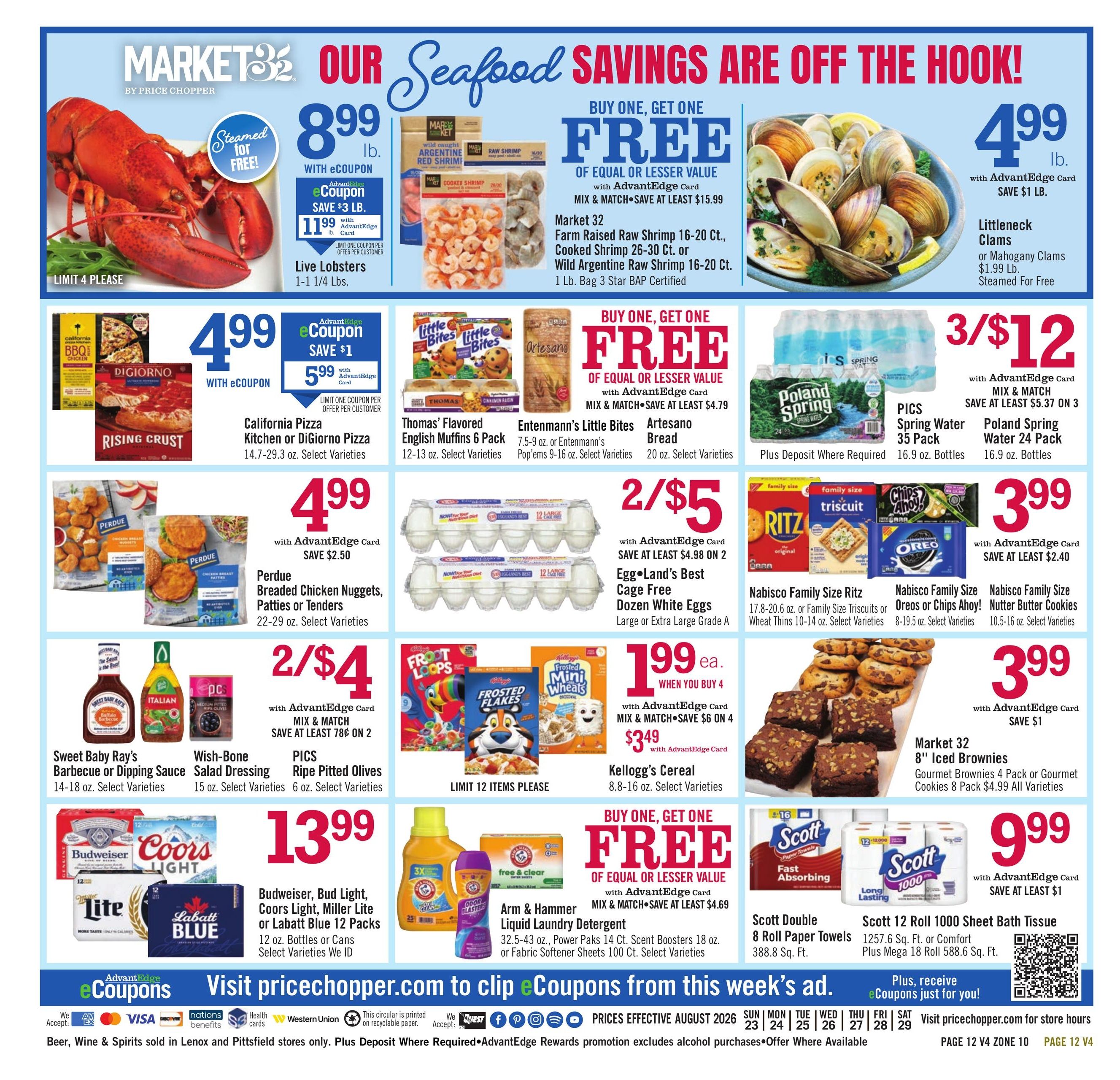 Price Chopper (Cherry Plain–Lanesborough Area, MA–NY) Weekly Ad August 23 - 29, 2026