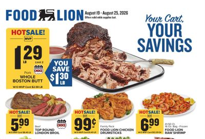Food Lion (Flat Rock–Tuxedo Area, NC) Weekly Ad August 19 - 25, 2026