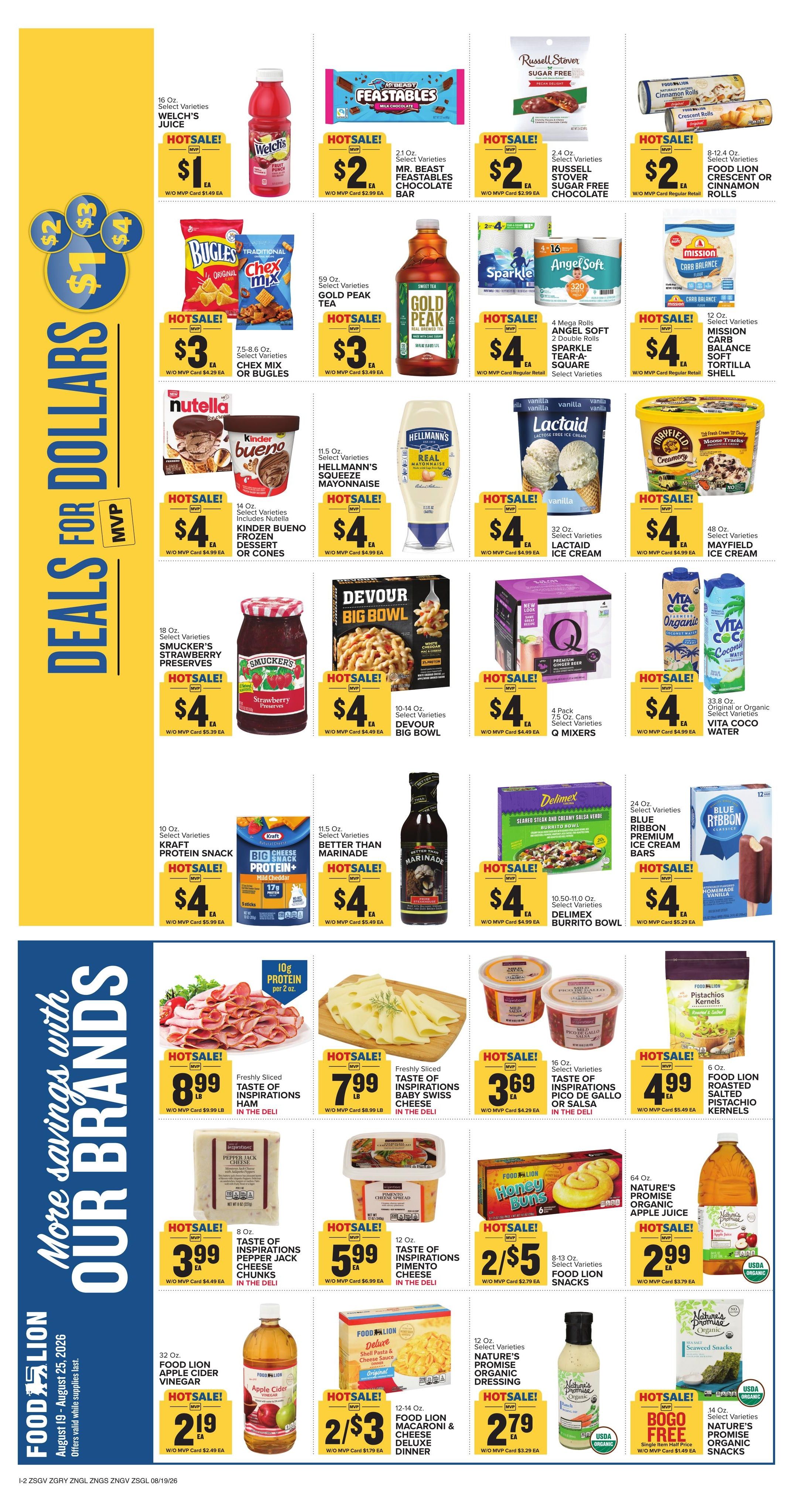 Food Lion (Flat Rock–Tuxedo Area, NC) Weekly Ad August 19 - 25, 2026