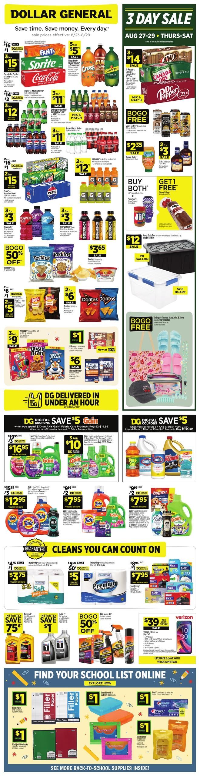 Dollar General (LA) Weekly Ad August 23 - 29, 2026