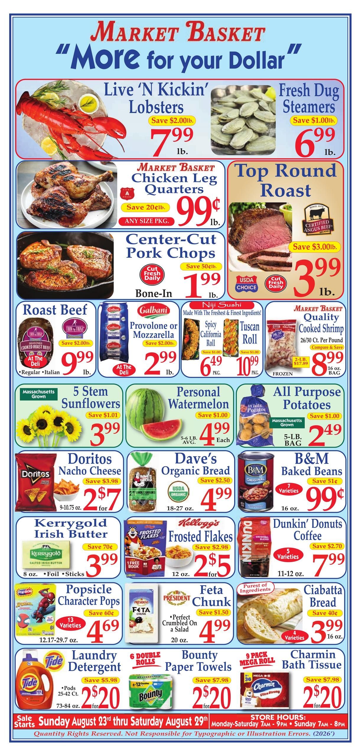 Demoulas Market Basket Weekly Ad August 23 - 29, 2026