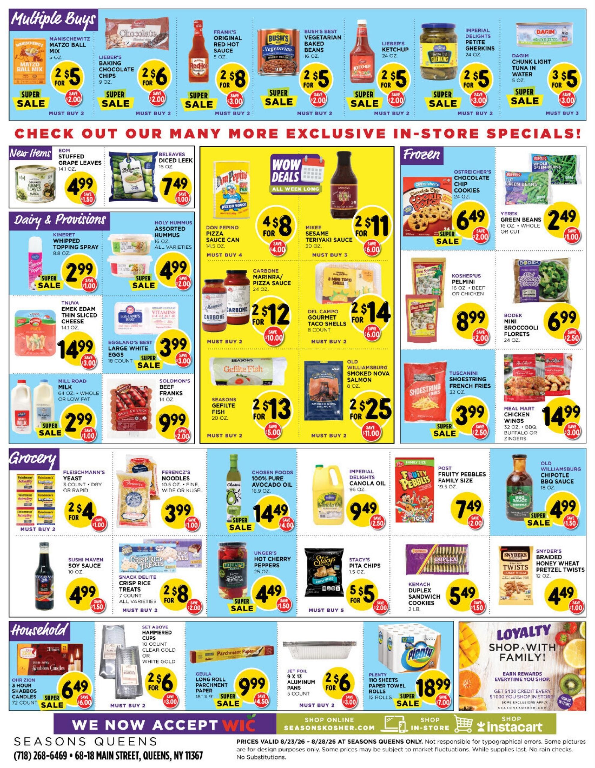 Seasons Kosher (Newark–New York Area, NJ–NY) indexedweekly Weekly Ad August 23 - 28, 2026