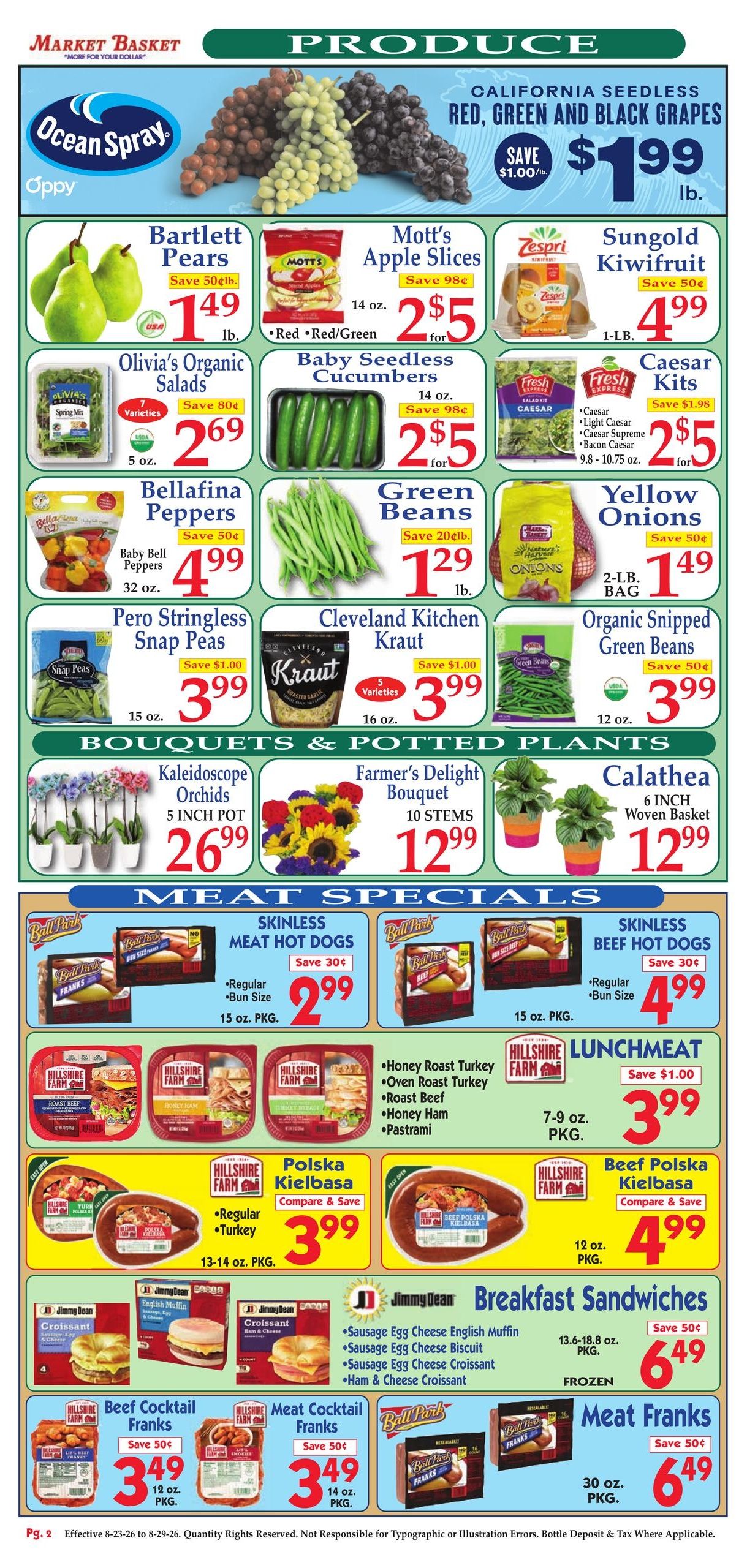 Market Basket Weekly Ad August 23 - 29, 2026