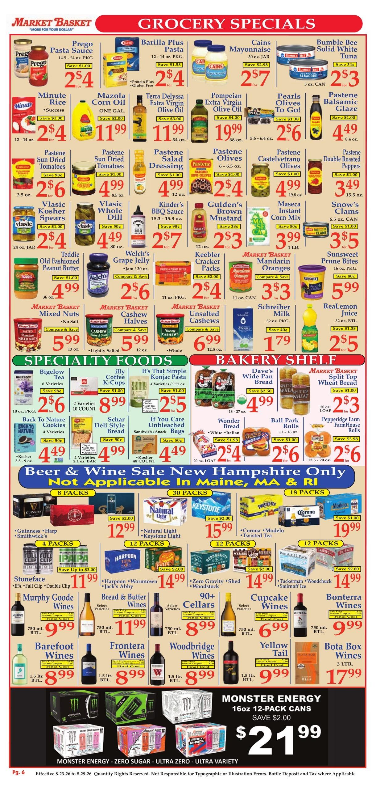 Market Basket Weekly Ad August 23 - 29, 2026