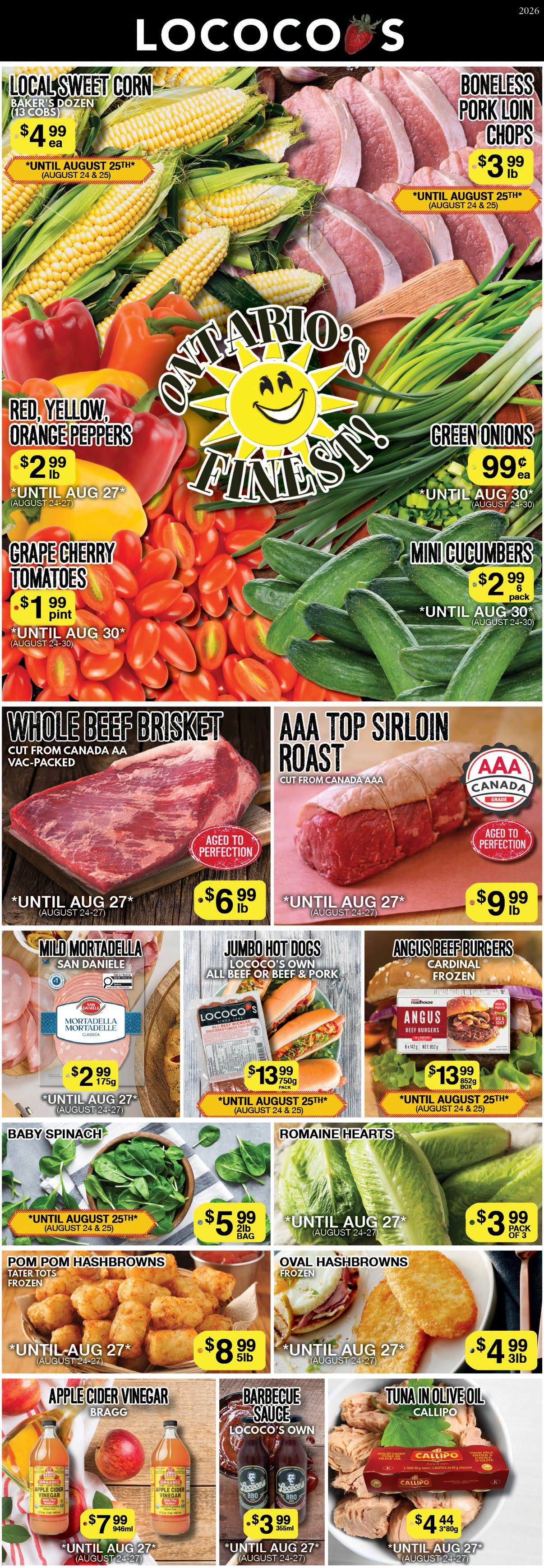 Lococo's Flyer August 24 to 27