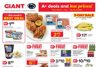 Giant Food Stores (Merion Station–Devon Area, NJ–PA) Weekly Ad August 21 - 27, 2026