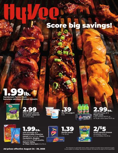 Hy-Vee (Fairbury-Saint Joseph Area, IL) Weekly Ad August 24 - 30, 2026