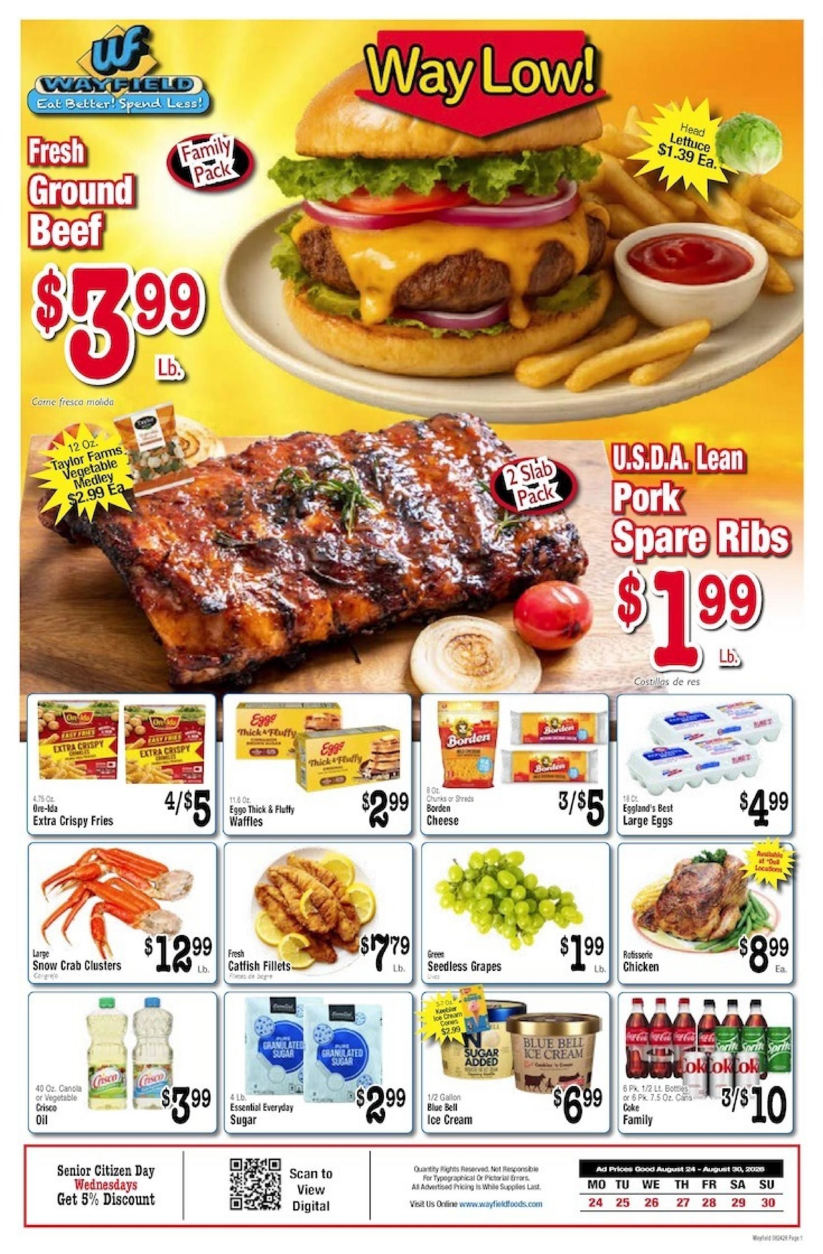 Wayfield Foods Weekly Ad August 24 - 30, 2026