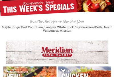 Meridian Meats and Seafood Flyer November 14 to 20