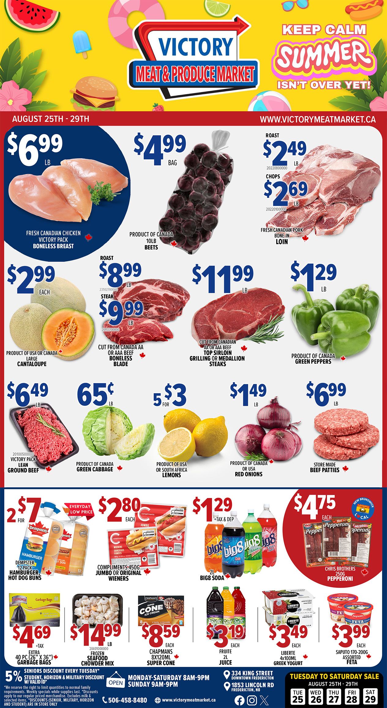 Victory Meat Market Flyer August 25 to 29