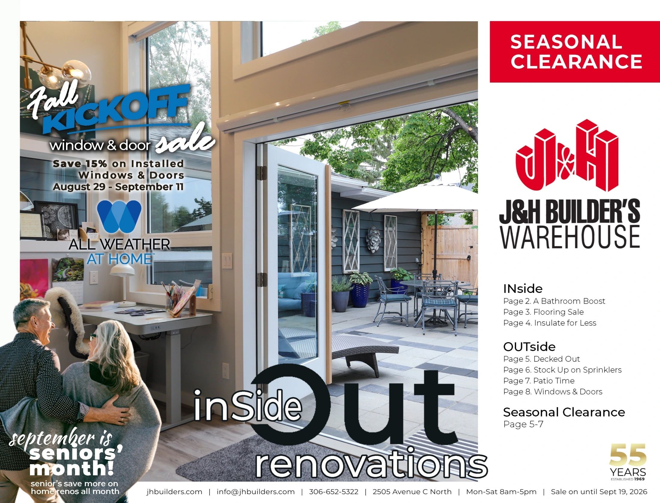 J&H Builder's Warehouse Flyer August 24 to September 19