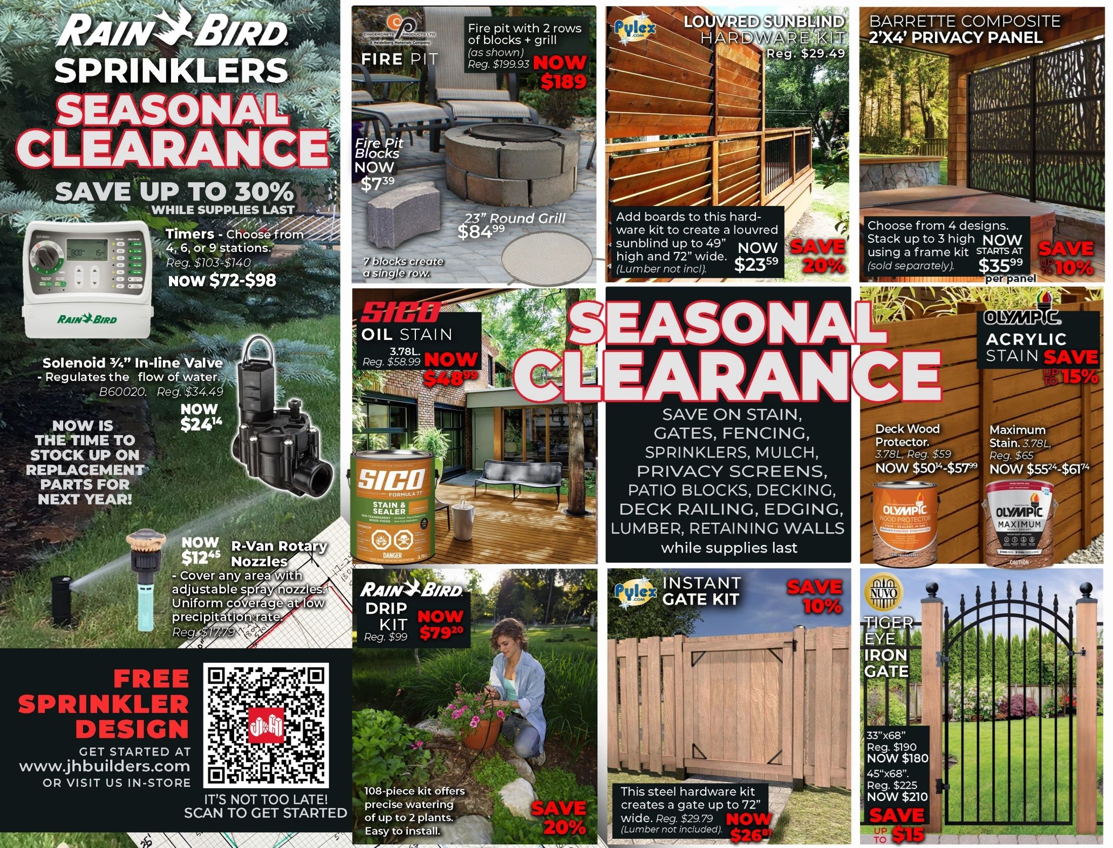 J&H Builder's Warehouse Flyer August 24 to September 19