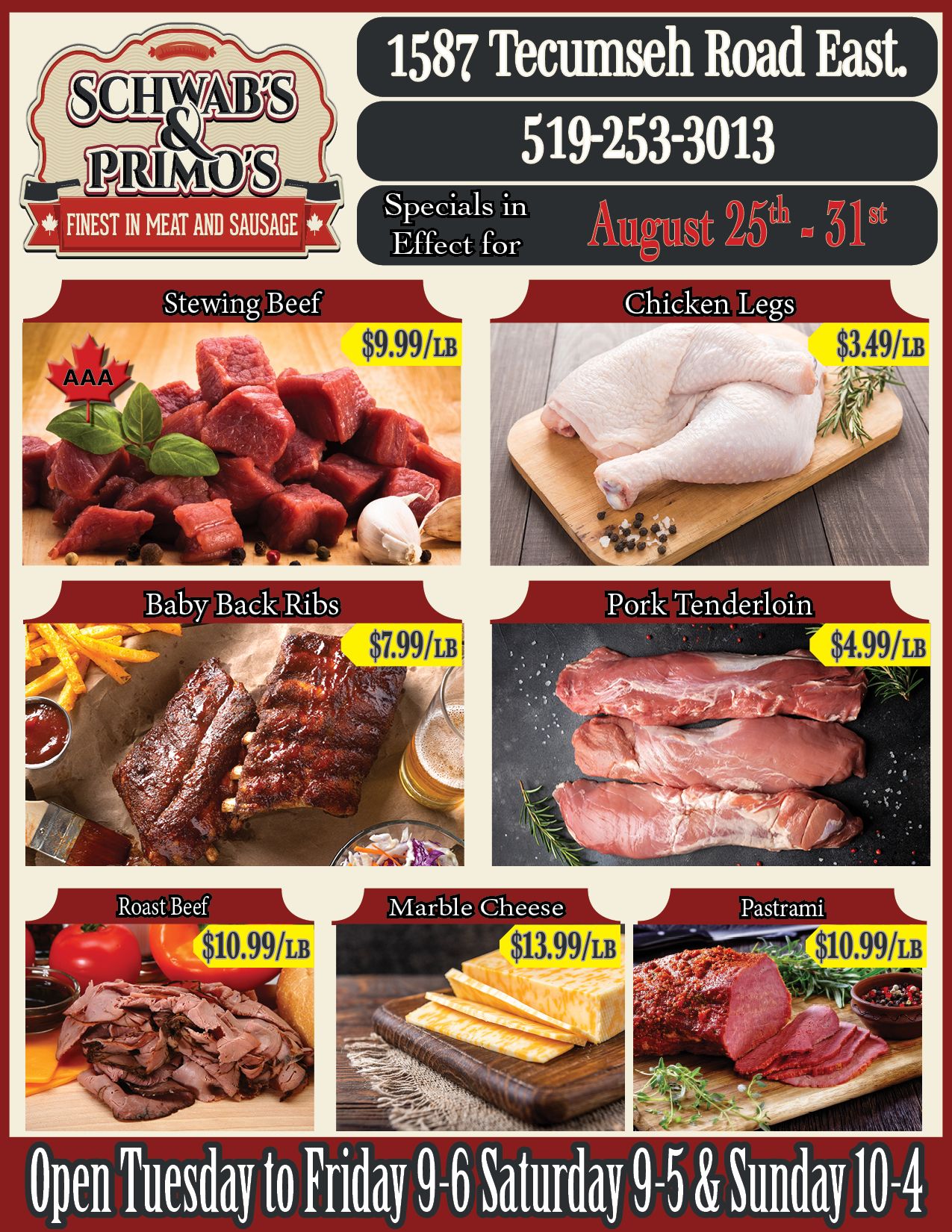 Schwab's & Primo's Flyer August 25 to 31