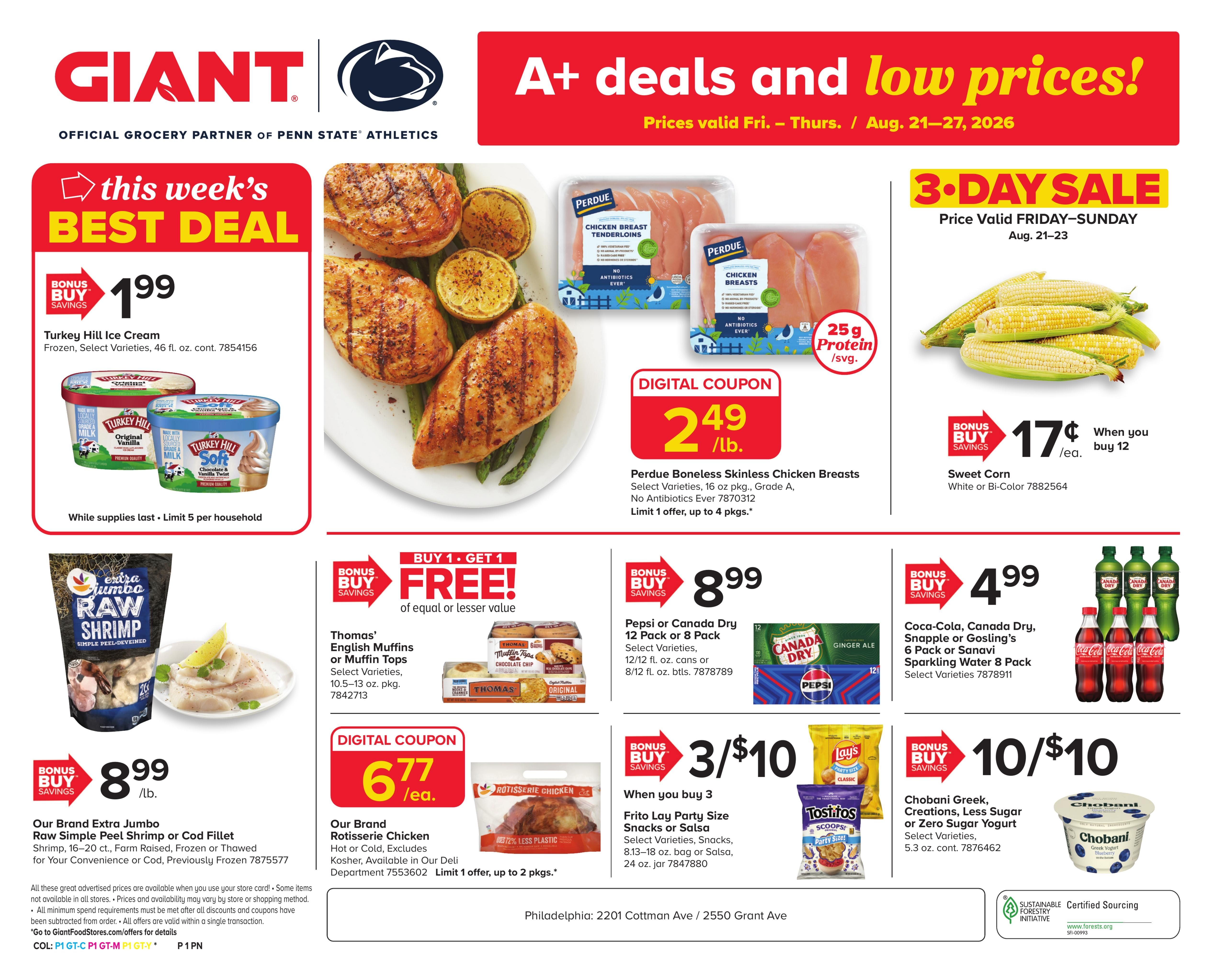 Giant Food Stores (Philadelphia Area, PA) Weekly Ad August 21 - 27, 2026