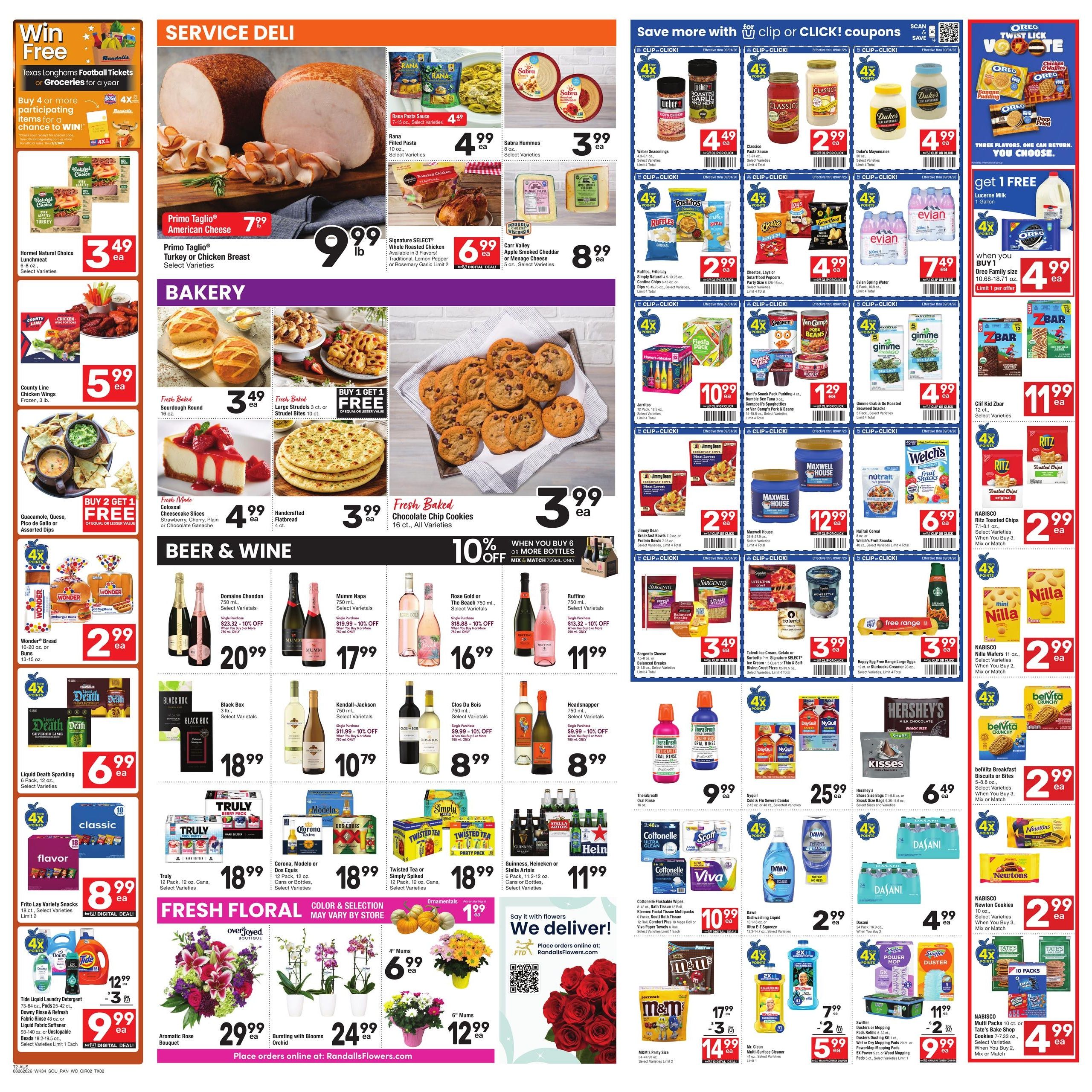 Randalls (Georgetown–Austin Area, TX) Weekly Ad August 26 - September 1, 2026