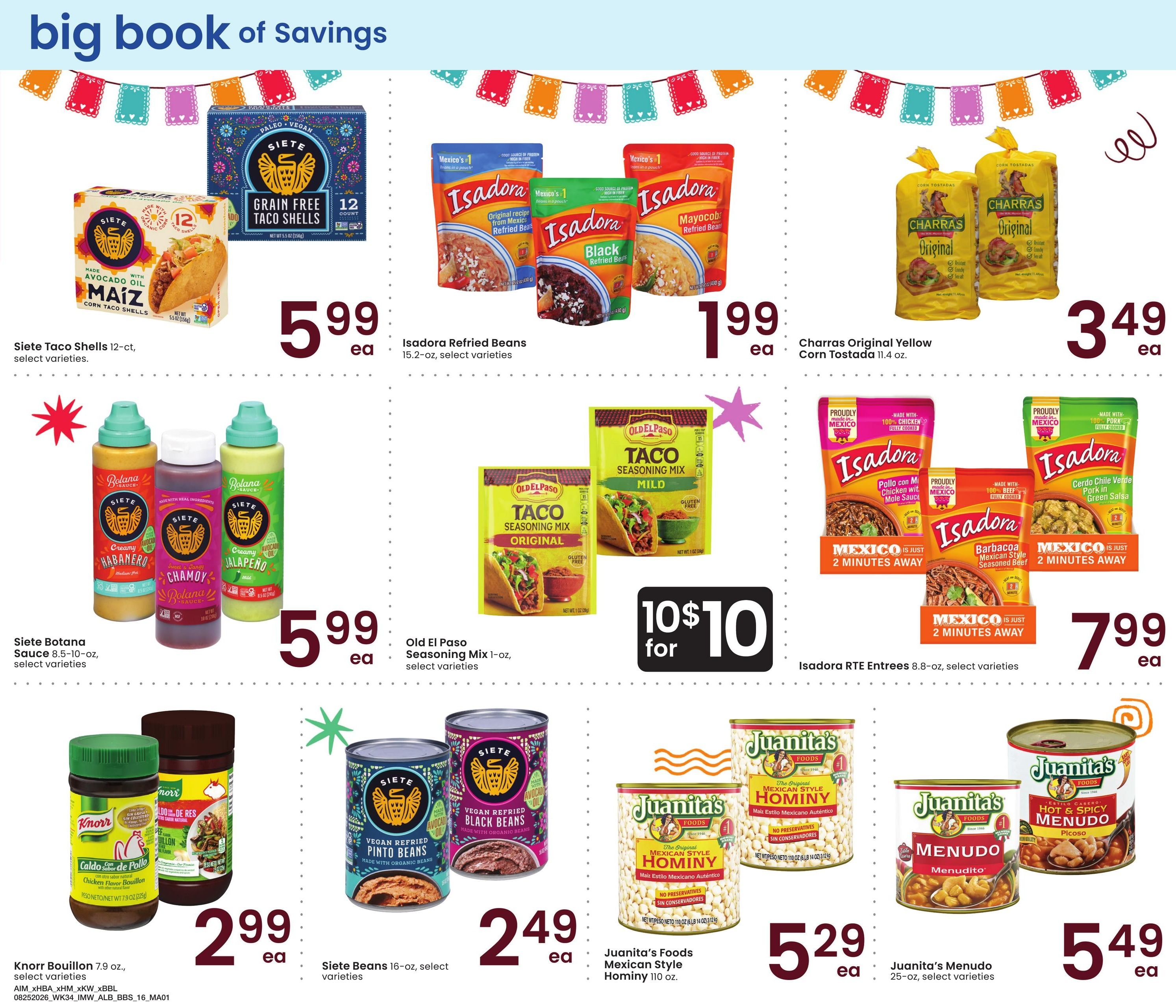 Albertsons (Aberdeen Area, ID) Big Book of Savings Weekly Ad August 25 - September 28, 2026