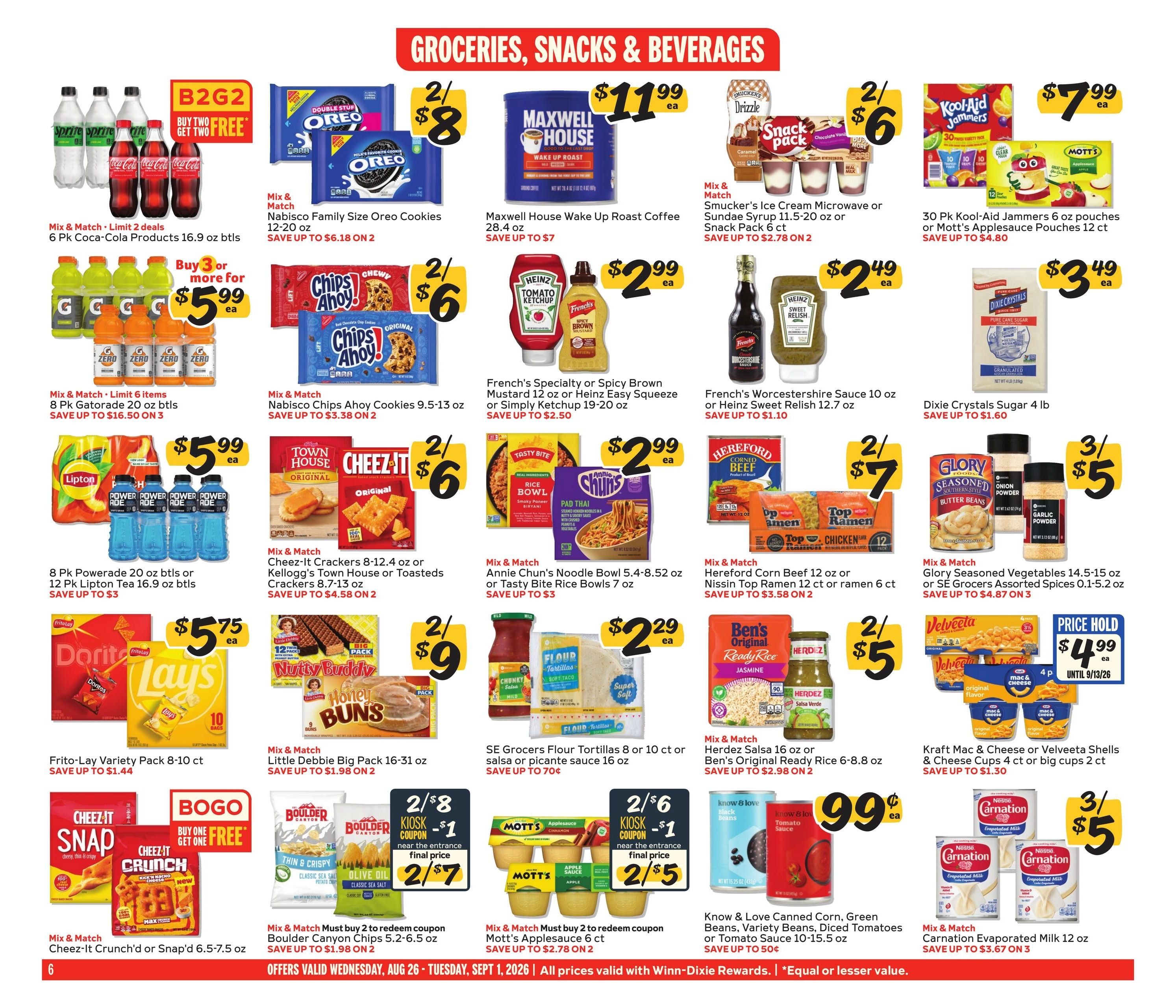 Winn-Dixie (FL, GA) Weekly Ad August 26 - September 1, 2026