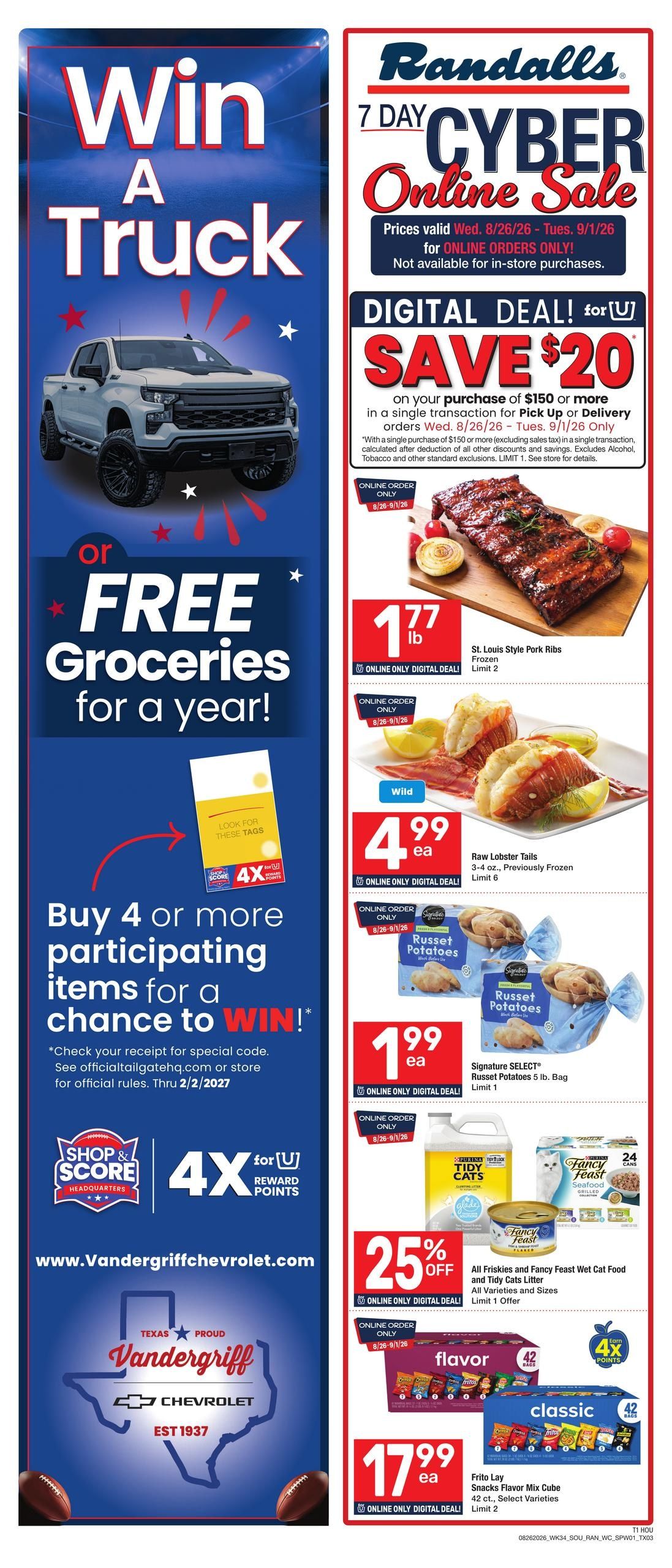 Randalls (Pasadena–Houston Area, TX) Weekly Ad August 26 - September 1, 2026