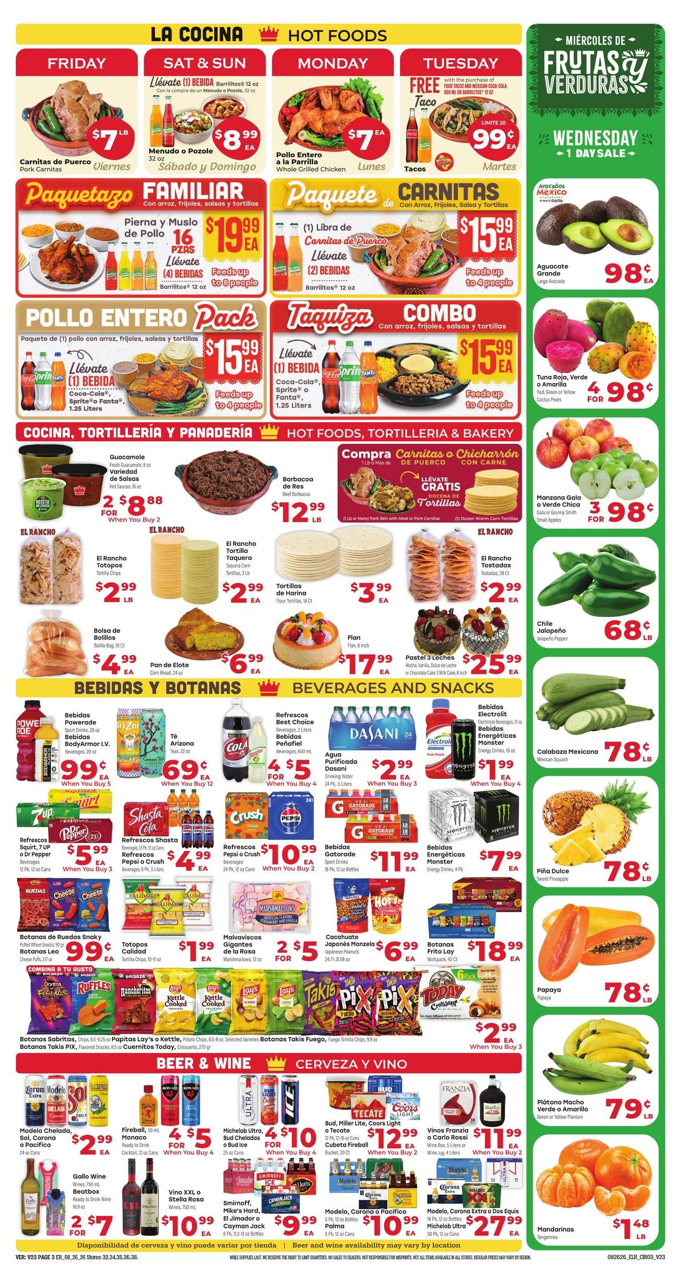El Rancho Supermercado (Pasadena–Houston Area, TX) Weekly Ad August 26 - September 1, 2026