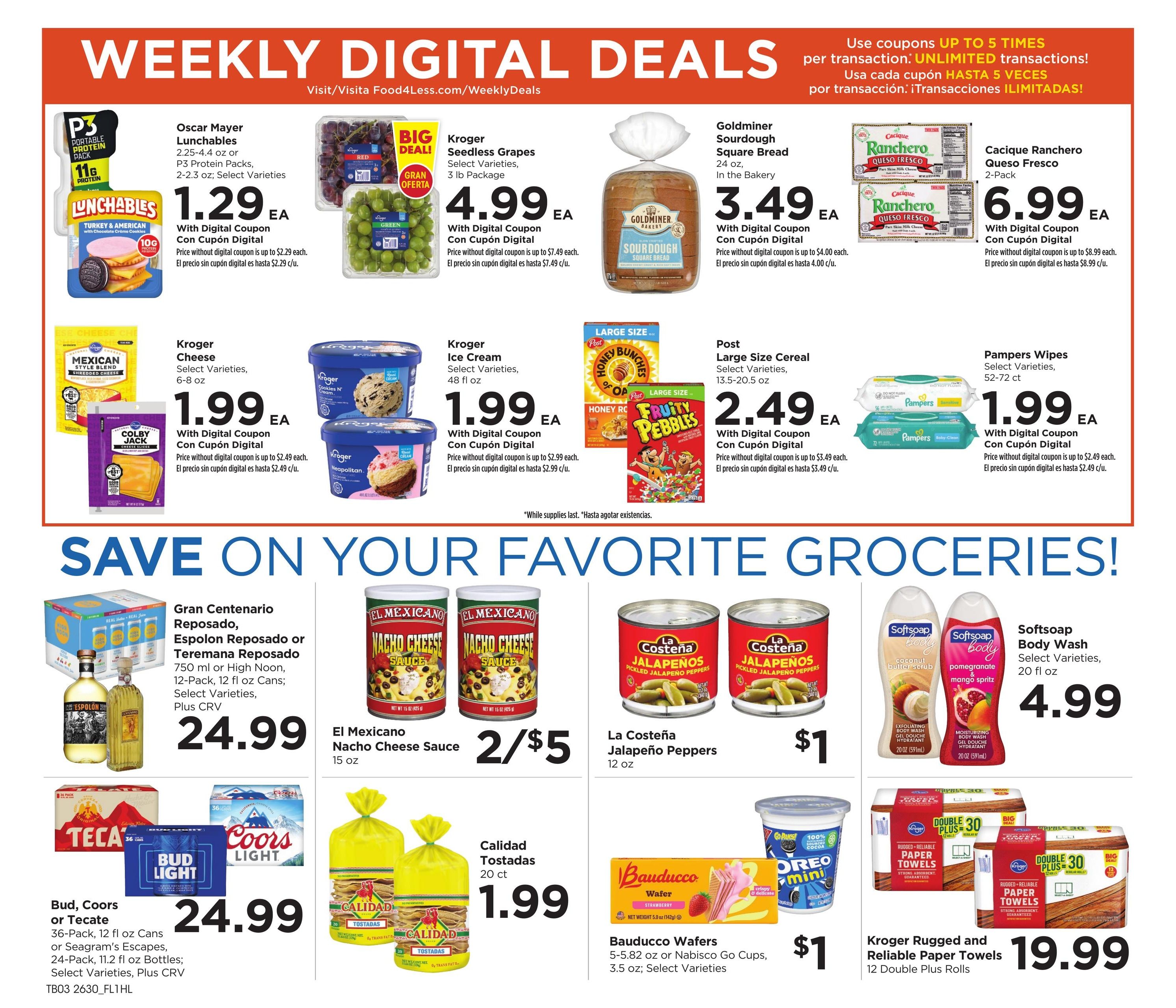 Food 4 Less (CA) California Weekly Ad August 26 - September 1, 2026