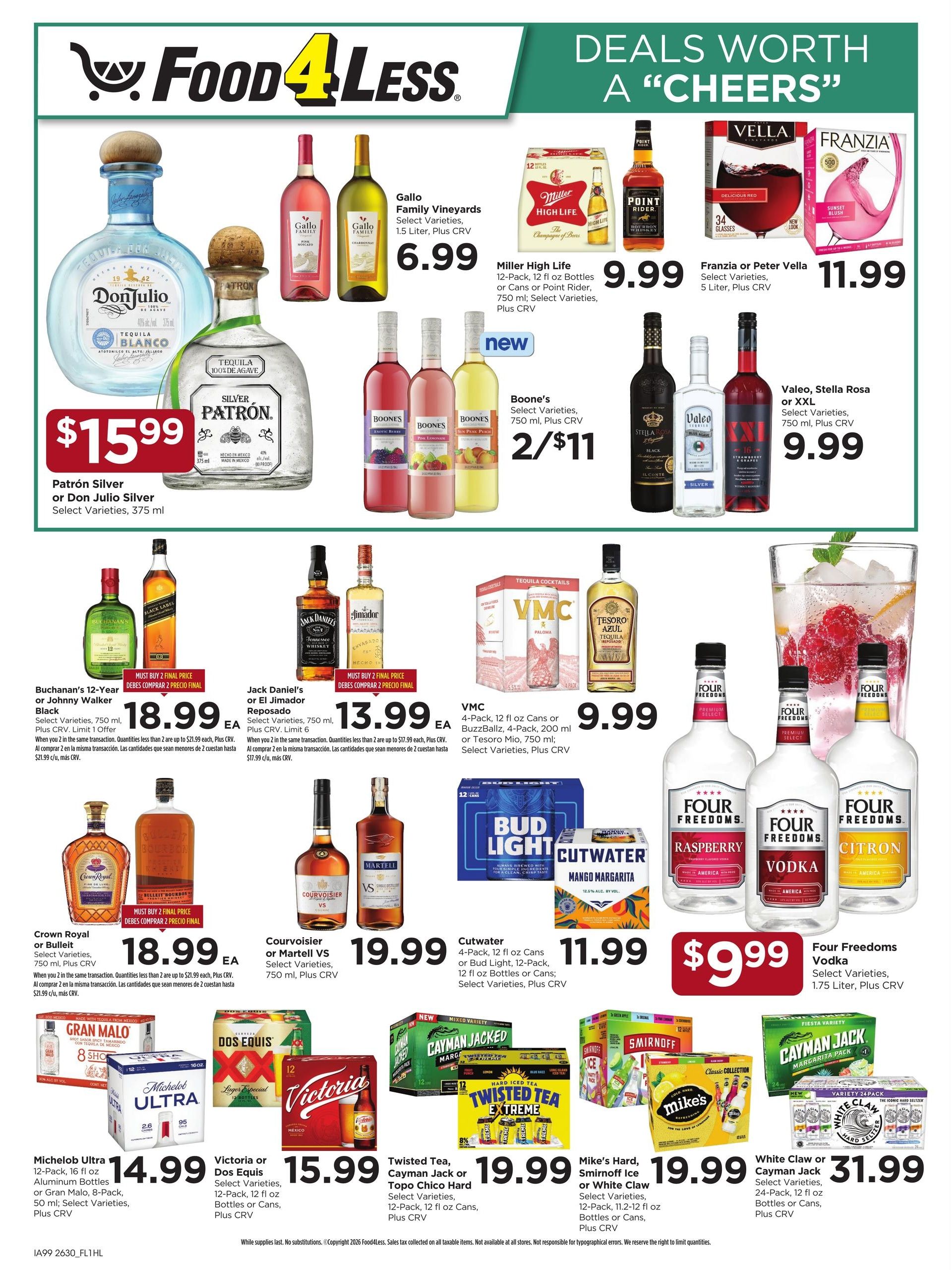 Food 4 Less (CA) California Weekly Ad August 26 - September 1, 2026