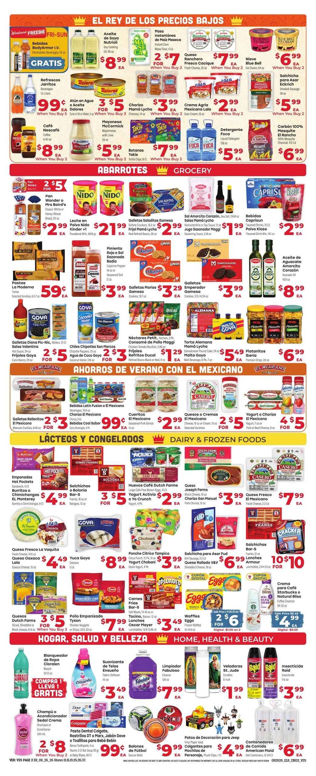 El Rancho Supermercado (Denton Area, TX) Weekly Ad August 26 - September 1, 2026