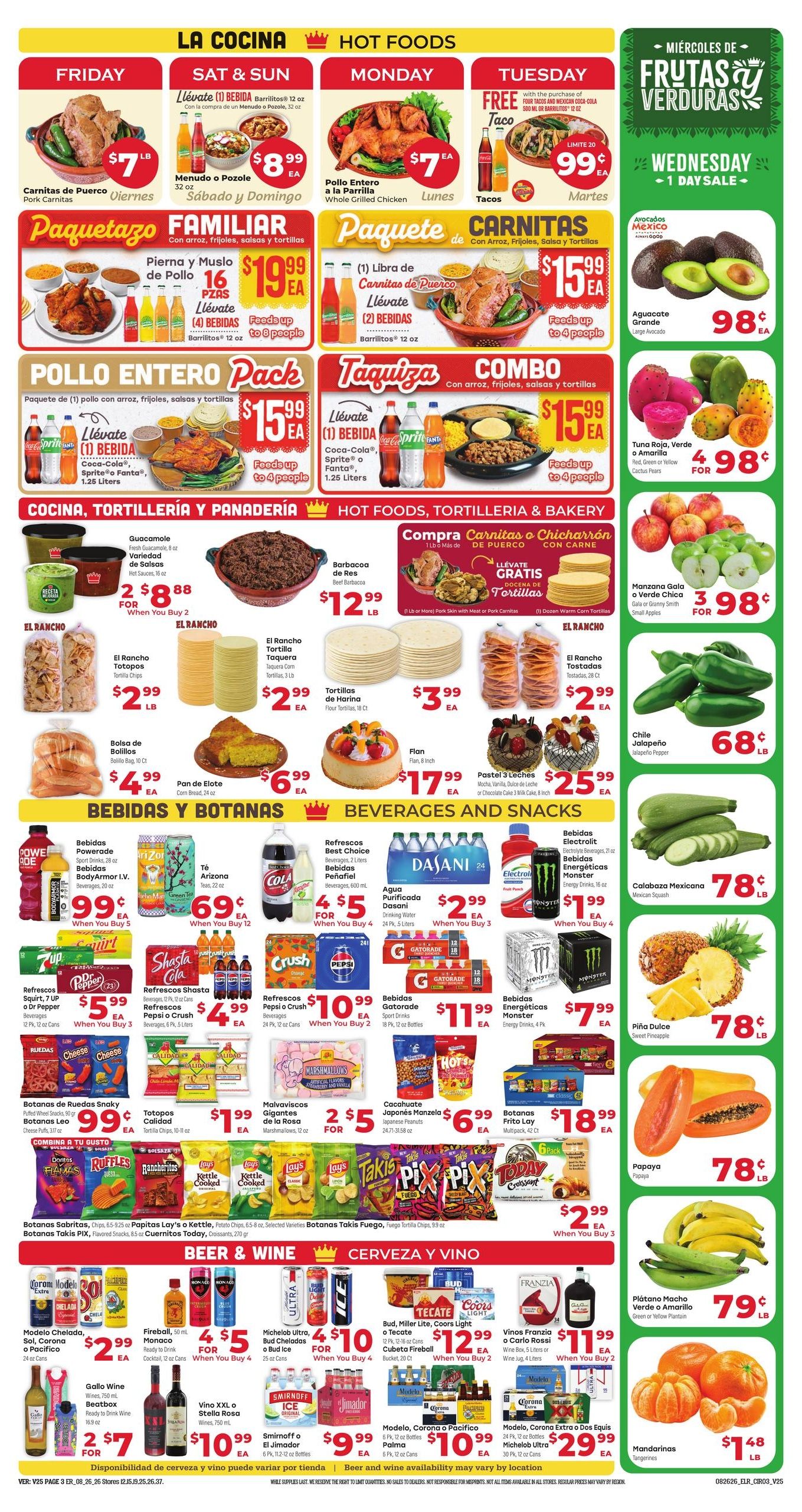 El Rancho Supermercado (Denton Area, TX) Weekly Ad August 26 - September 1, 2026