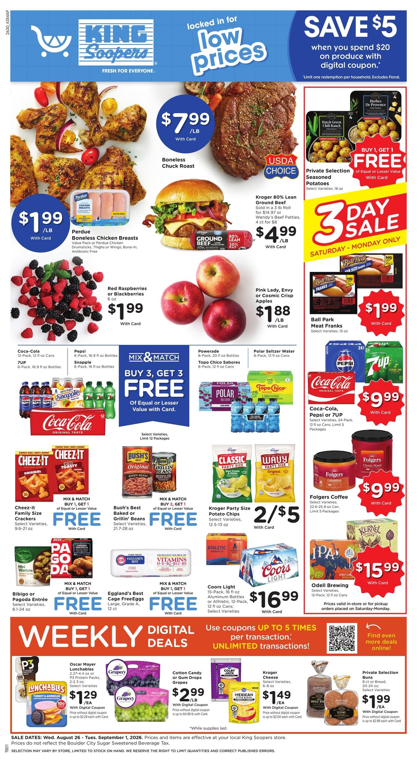 King Soopers (Aurora Area, CO) Weekly Ad August 26 - September 1, 2026
