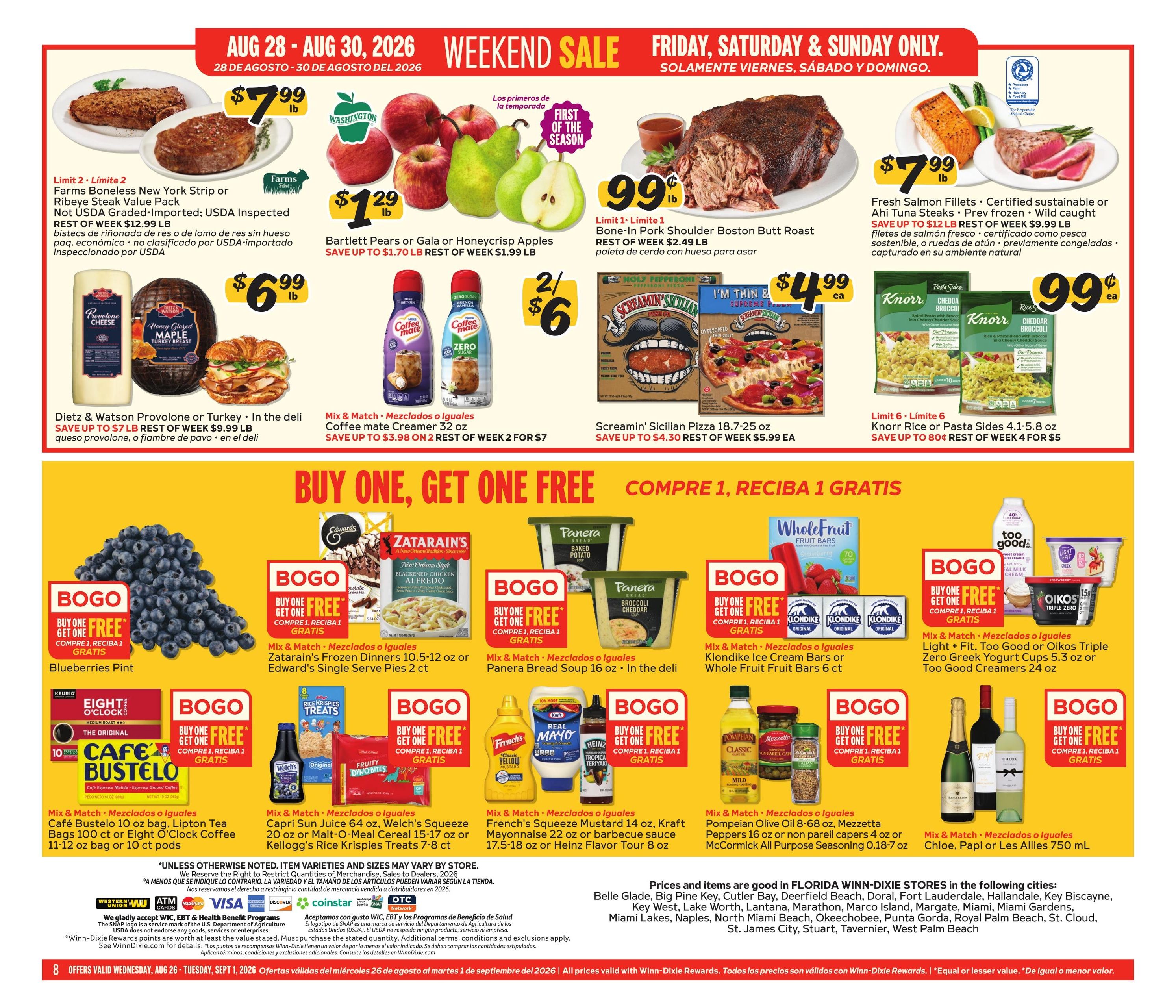 Winn-Dixie (Boca Raton Area, FL) Weekly Ad August 26 - September 1, 2026