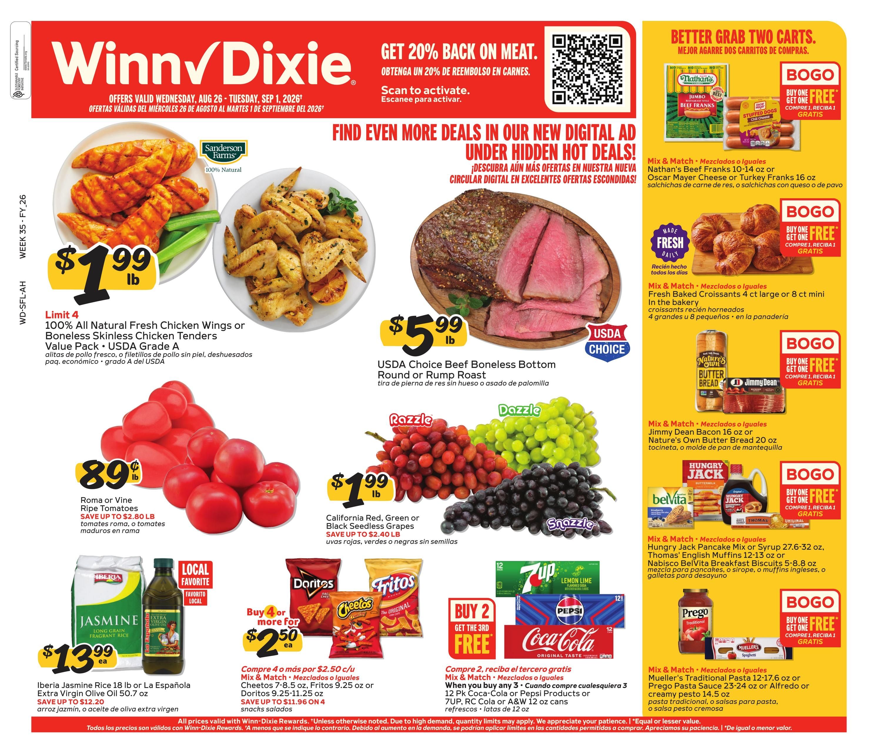 Winn-Dixie (Cocoa Beach Area, FL) Weekly Ad August 26 - September 1, 2026