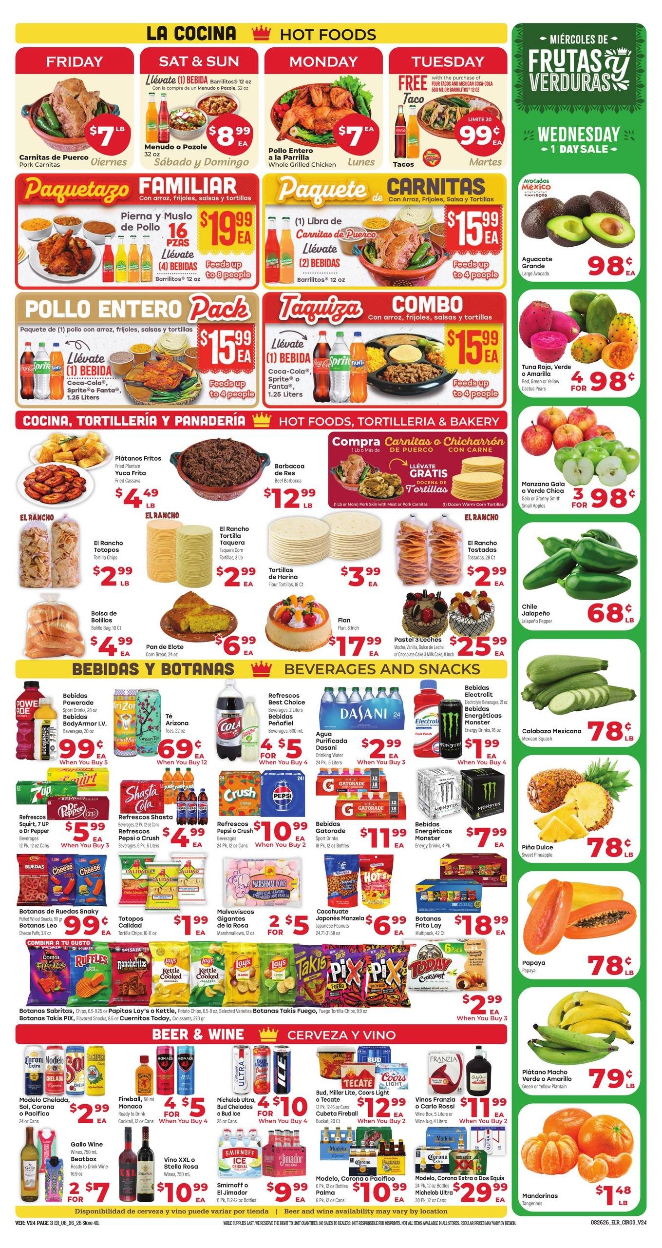El Rancho Supermercado (Irving Area, TX) Weekly Ad August 26 - September 1, 2026