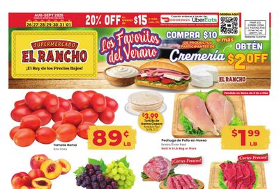 El Rancho Supermercado (Brownsville Area, TX) Weekly Ad August 26 - September 1, 2026