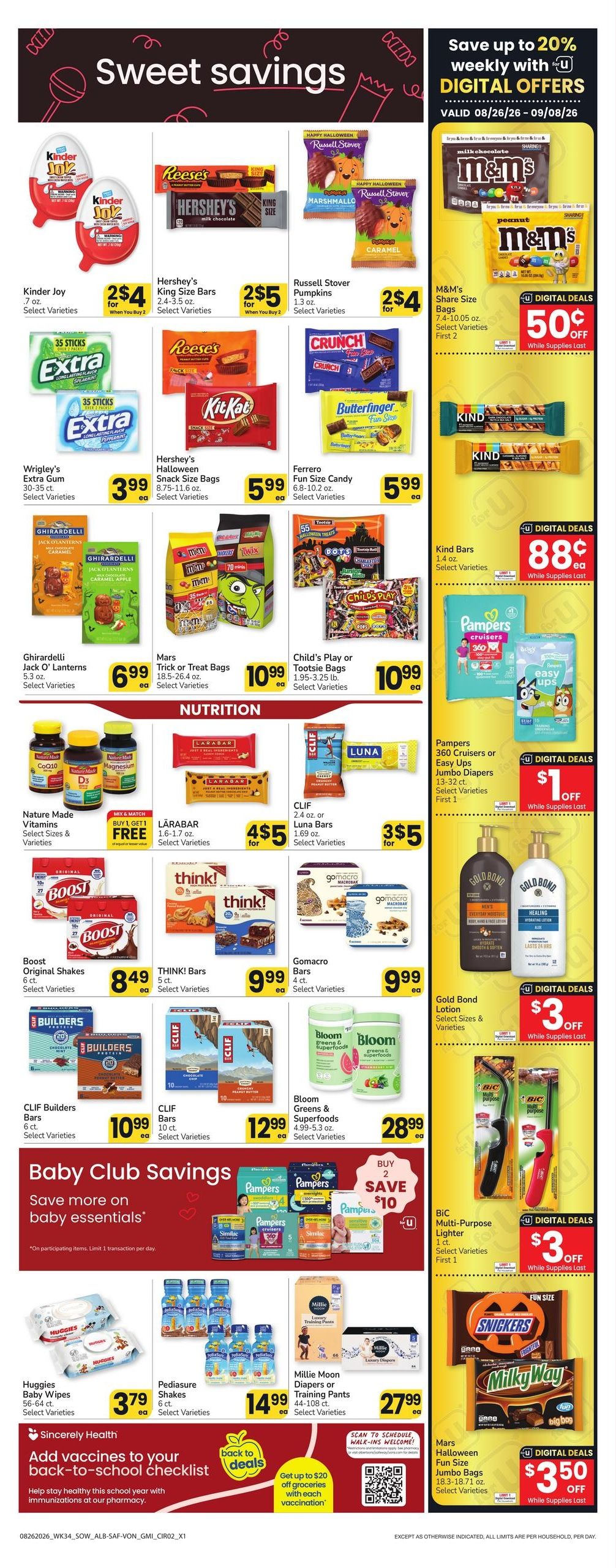 Vons (Las Vegas–The Lakes Area, NV) Weekly Ad August 26 - September 1, 2026