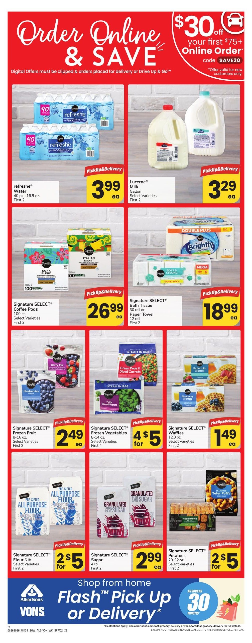 Vons (Las Vegas–The Lakes Area, NV) Weekly Ad August 26 - September 1, 2026