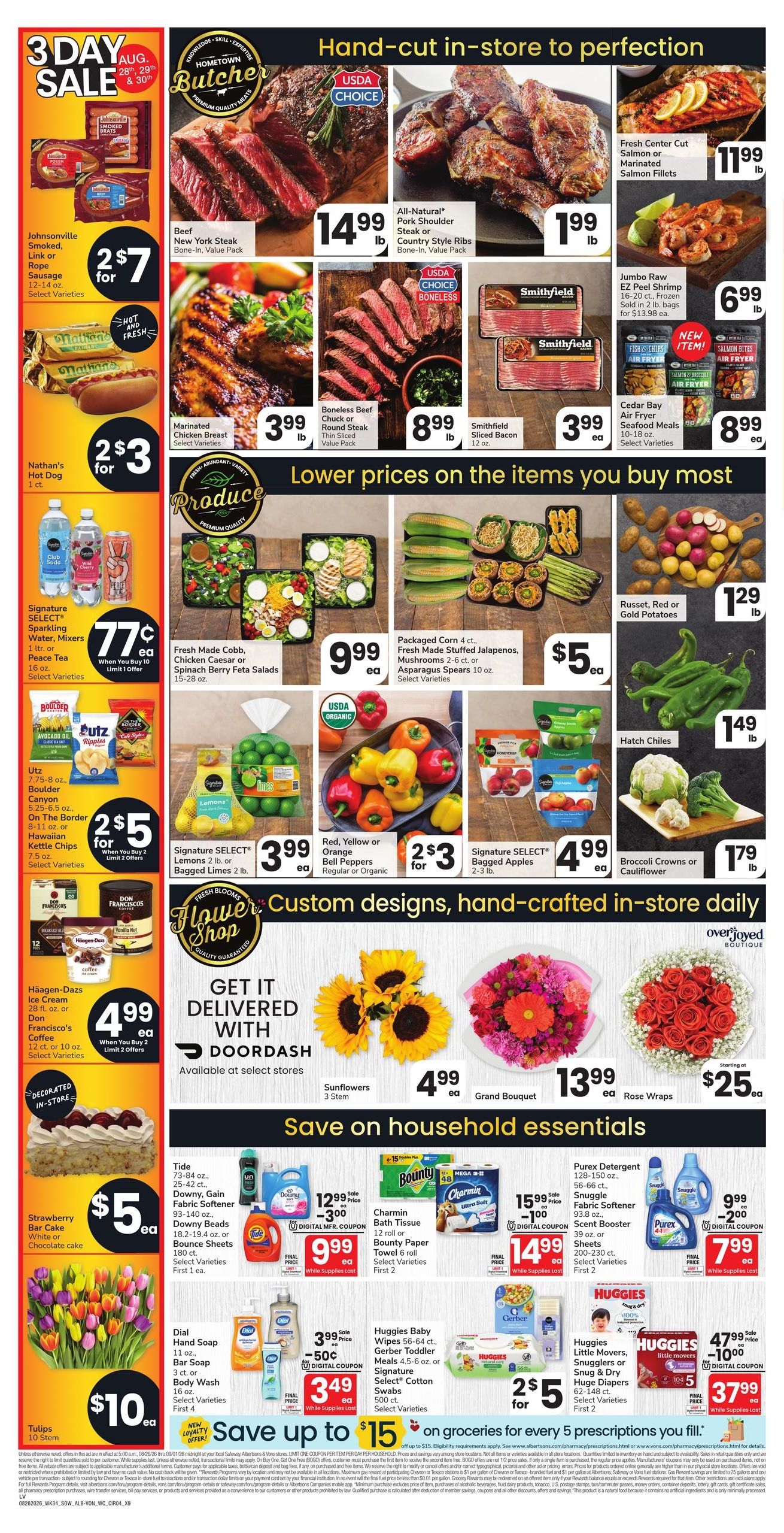 Vons (Las Vegas–The Lakes Area, NV) Weekly Ad August 26 - September 1, 2026