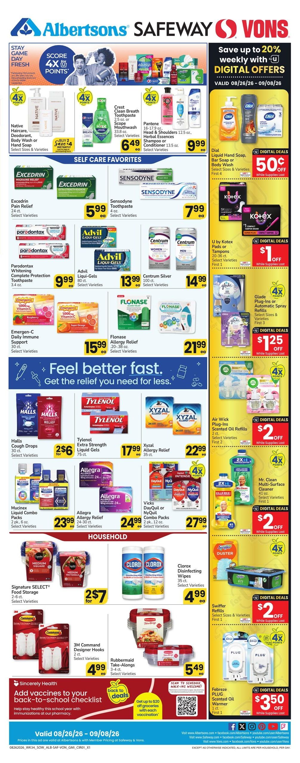 Vons (Las Vegas–The Lakes Area, NV) Weekly Ad August 26 - September 1, 2026