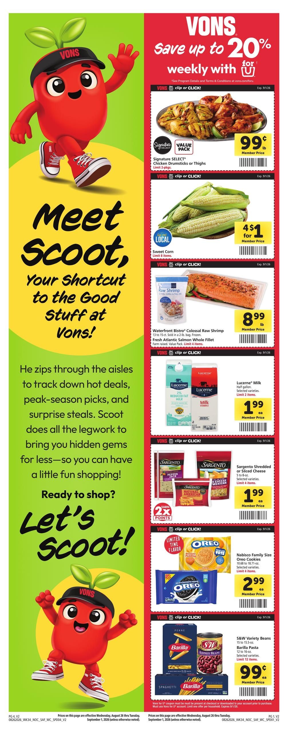 Vons (Fresno–Laton Area, CA) Weekly Ad August 26 - September 1, 2026