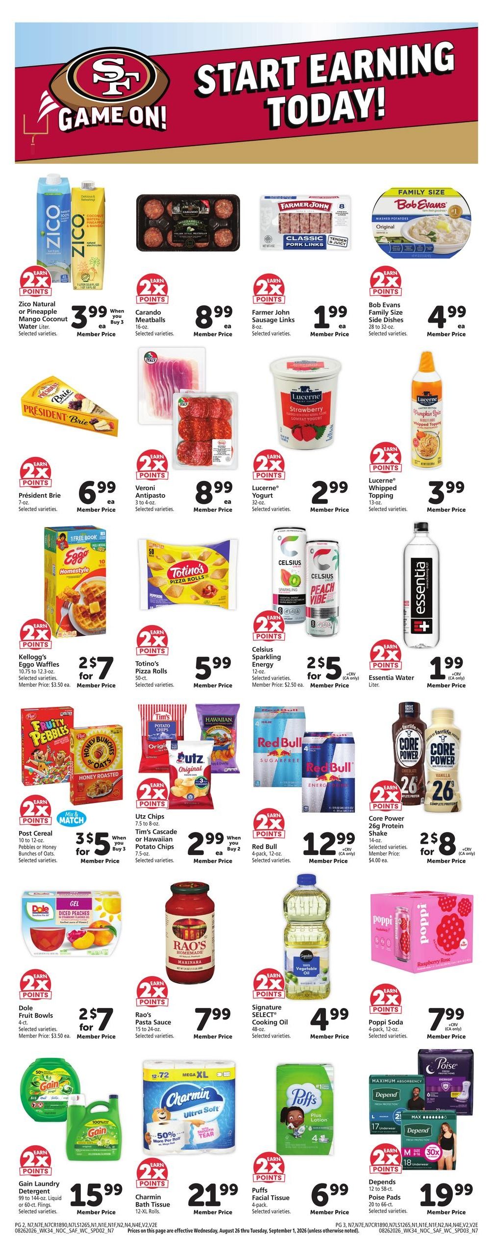 Vons (Fresno–Laton Area, CA) Weekly Ad August 26 - September 1, 2026