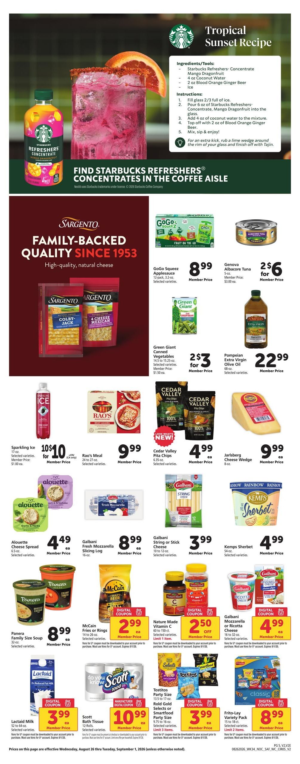 Vons (Fresno–Laton Area, CA) Weekly Ad August 26 - September 1, 2026