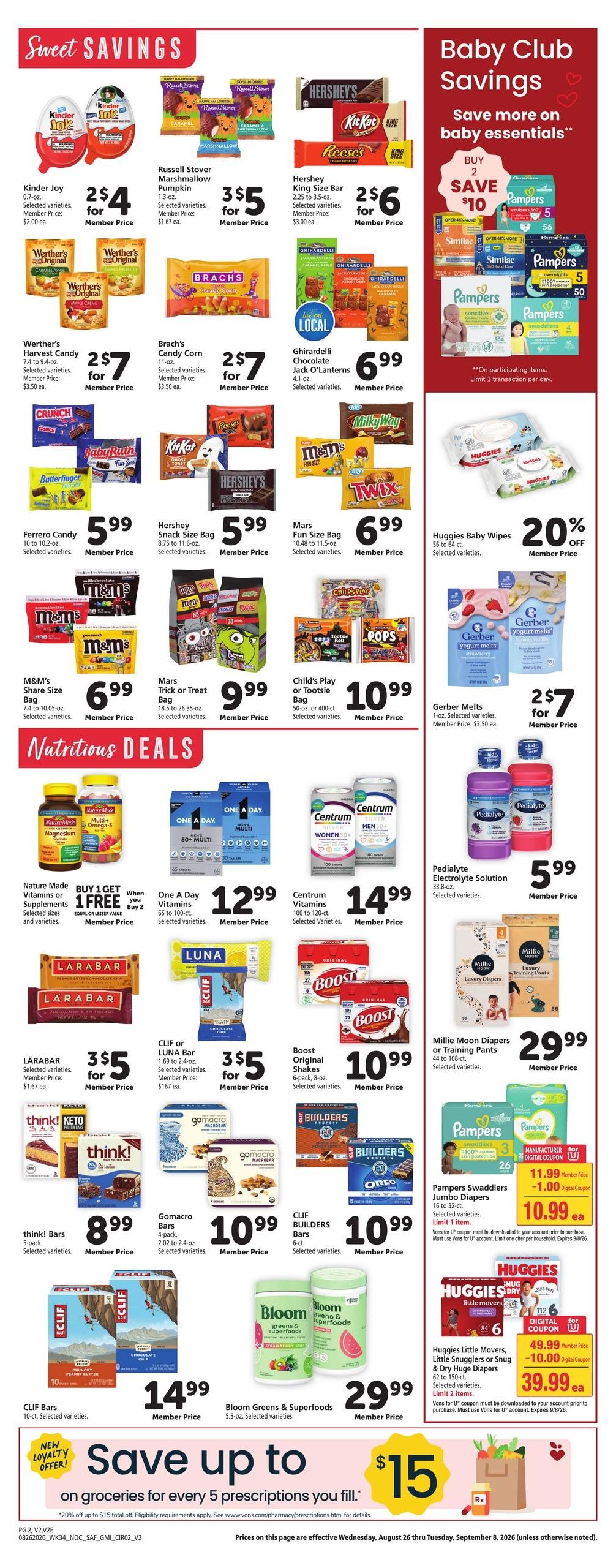 Vons (Fresno–Laton Area, CA) Weekly Ad August 26 - September 1, 2026