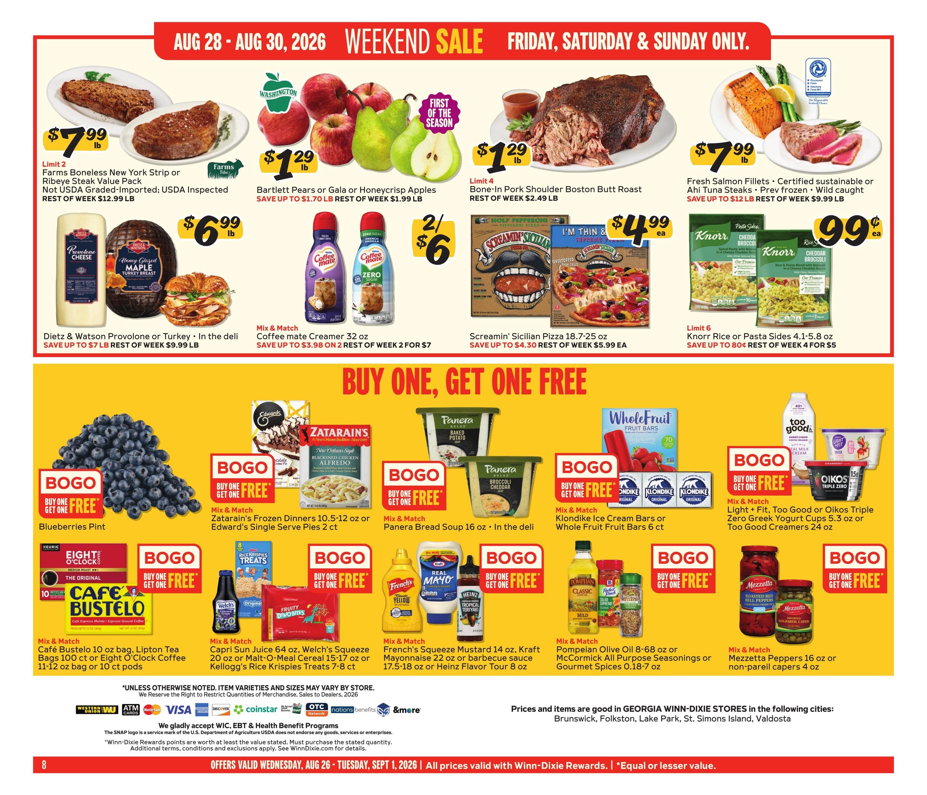Winn-Dixie (GA) Weekly Ad August 26 - September 1, 2026