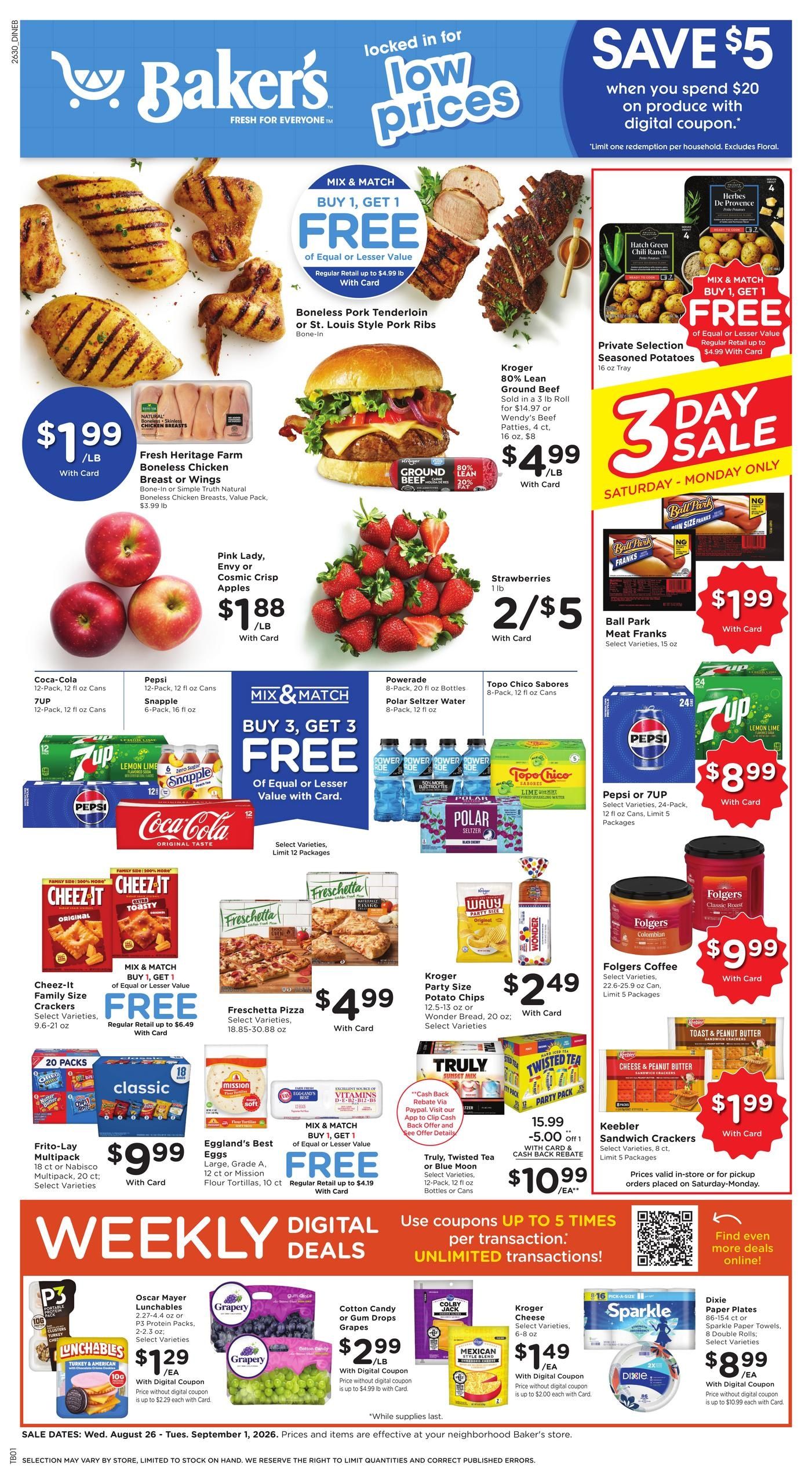 Baker's Weekly Ad August 26 - September 1, 2026