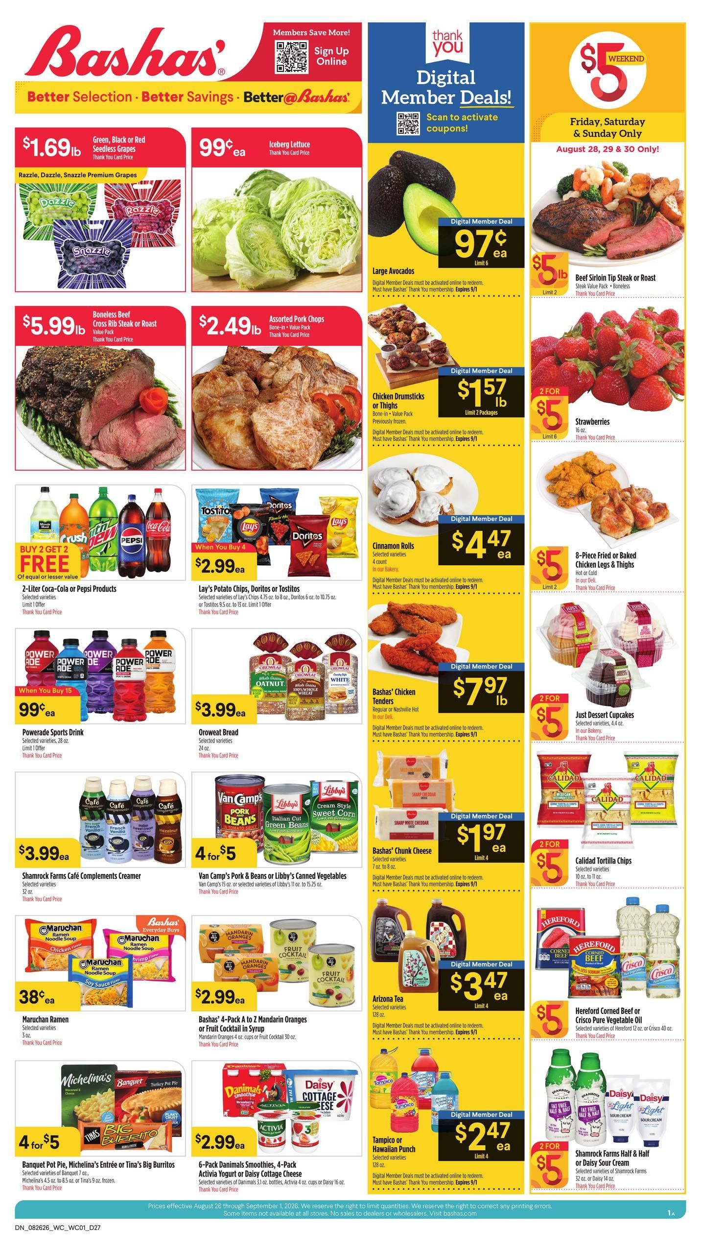Bashas' Next Week’s Weekly Ad August 26 - September 1, 2026