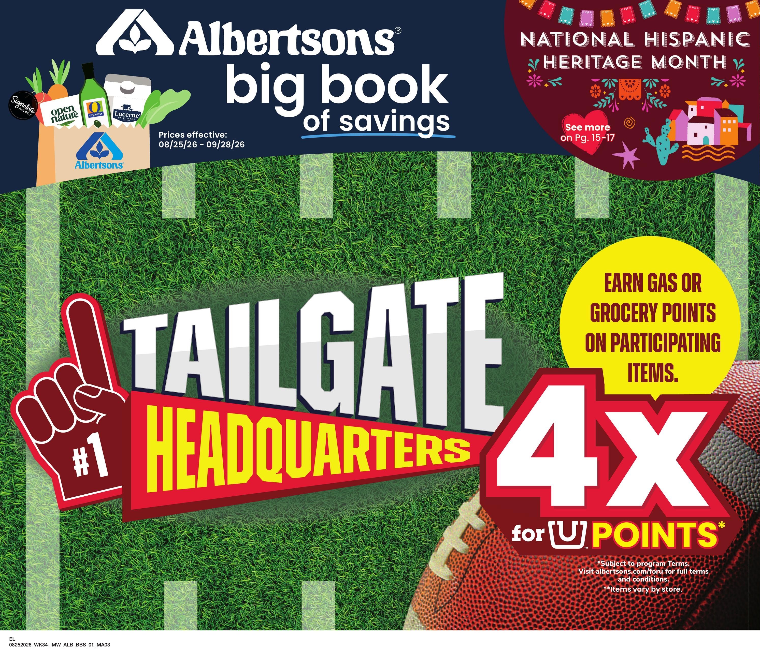 Albertsons (Carlin Area, NV) Big Book of Savings Weekly Ad August 25 - September 28, 2026