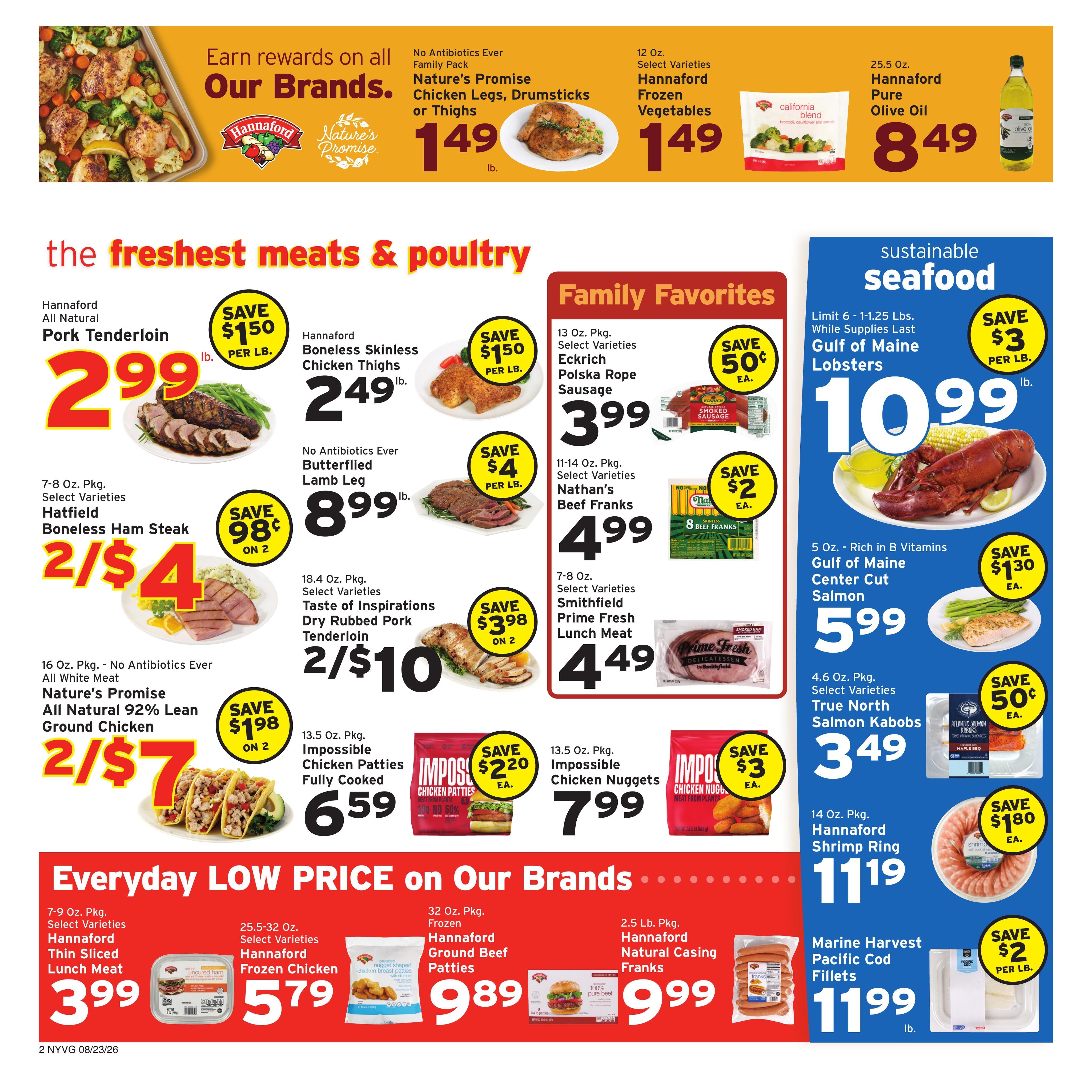 Hannaford (Poughkeepsie Area, NY) Week 35 Weekly Ad August 23 - 29, 2026