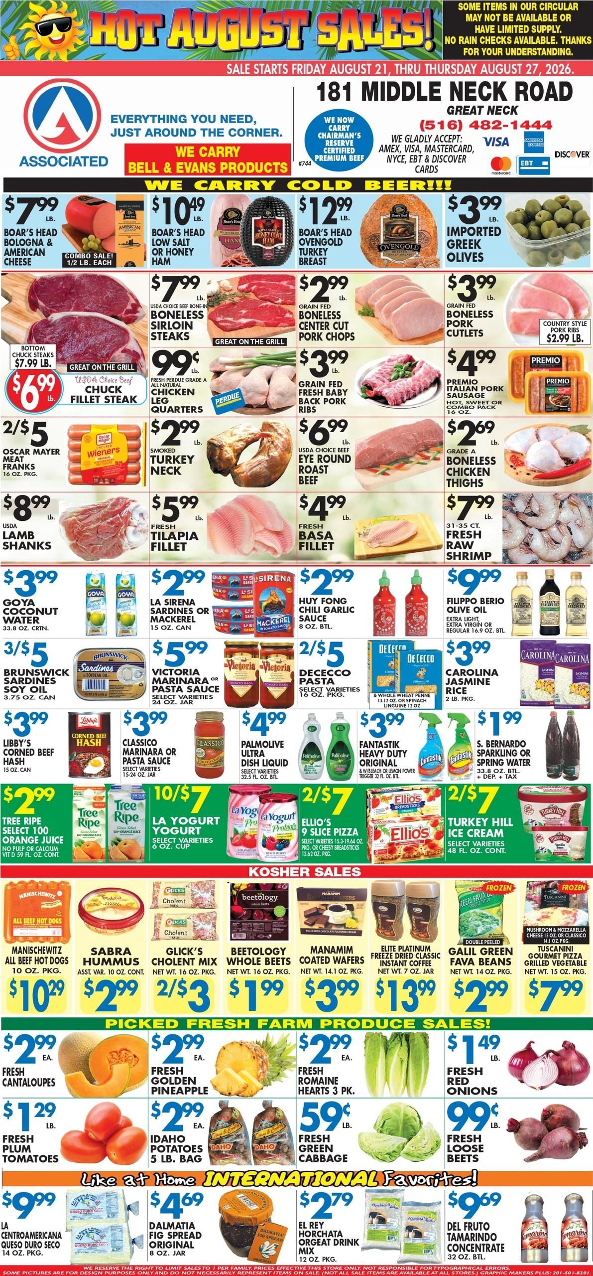 Associated Supermarkets (Roslyn Heights–Albertson Area, NY) Weekly Ad August 21 - 27, 2026