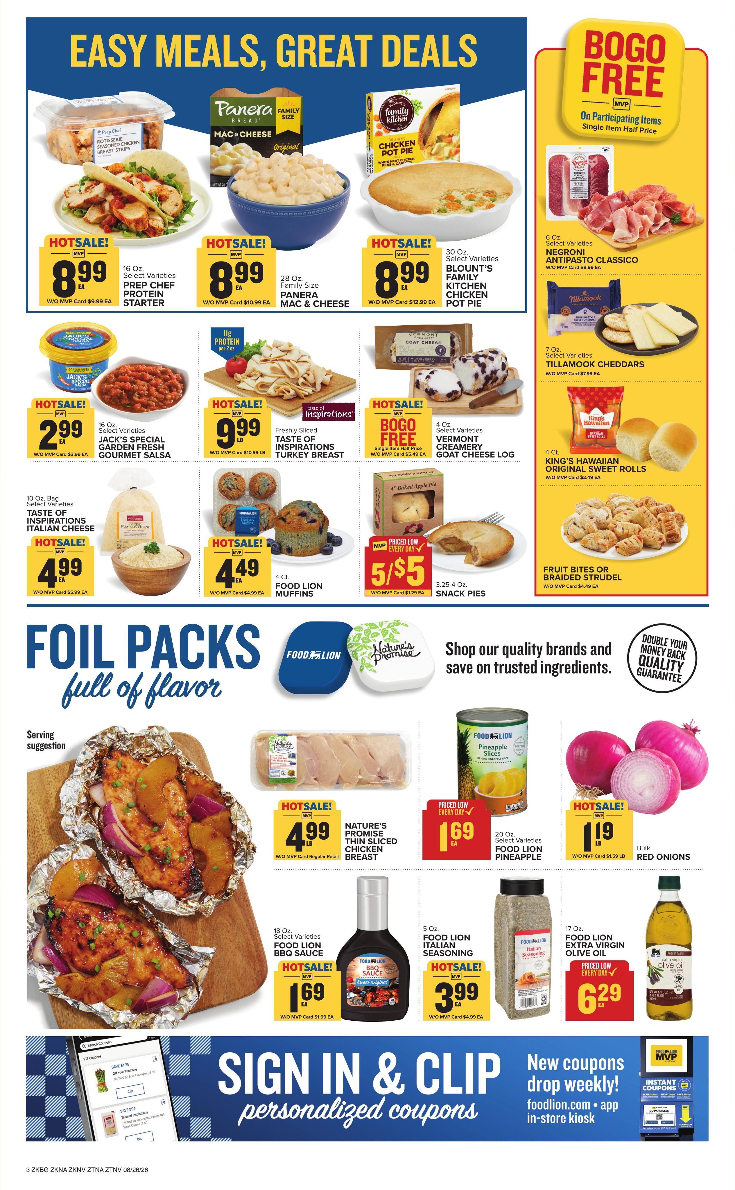 Food Lion (Gracey–Hopkinsville Area, KY) Weekly Ad August 26 - September 1, 2026